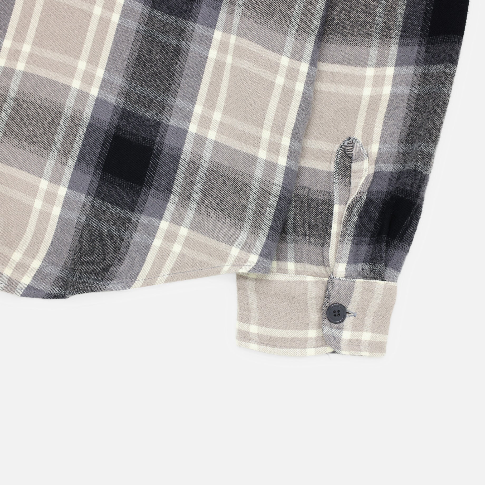CHECK SHIRT (BEIGE × BLACK)