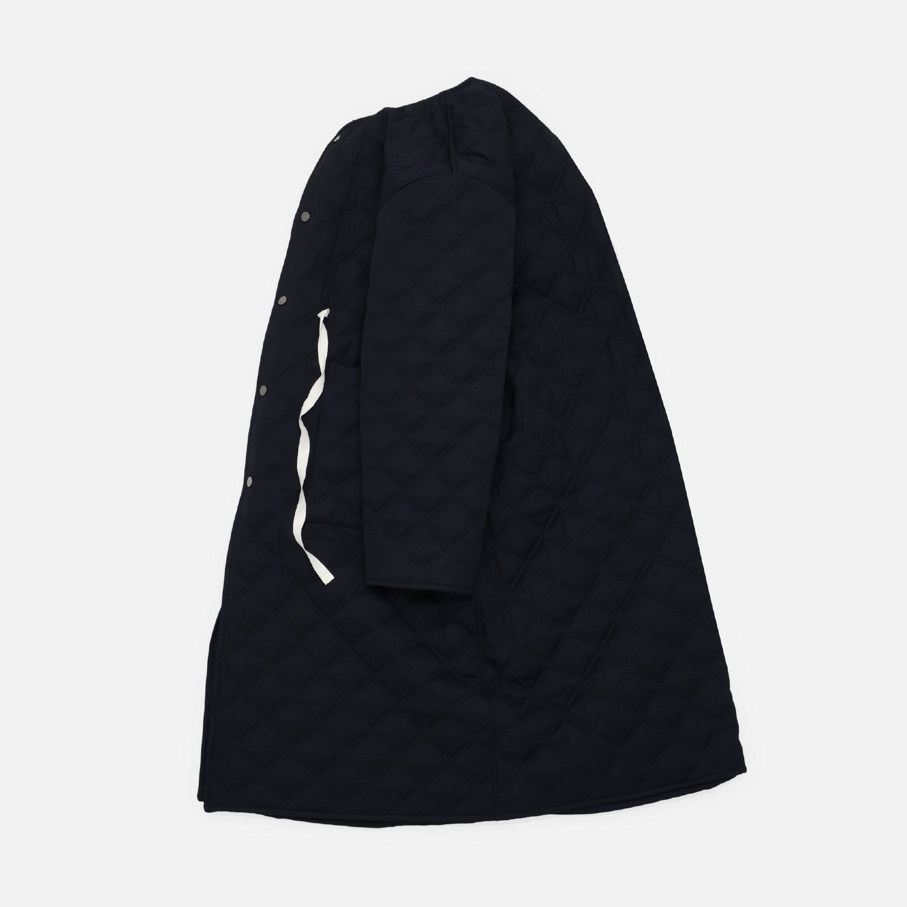 RAYON NO COLLAR COAT(D.NAVY)