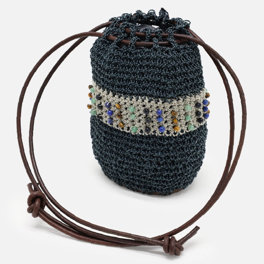 KNITTING BEADS BAG SMALL (MINT BLUE)