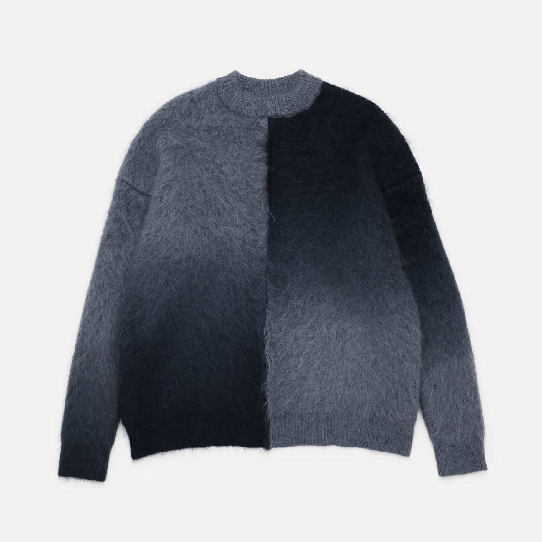 GRADATION MOHAIR PULLOVER (BLACK)