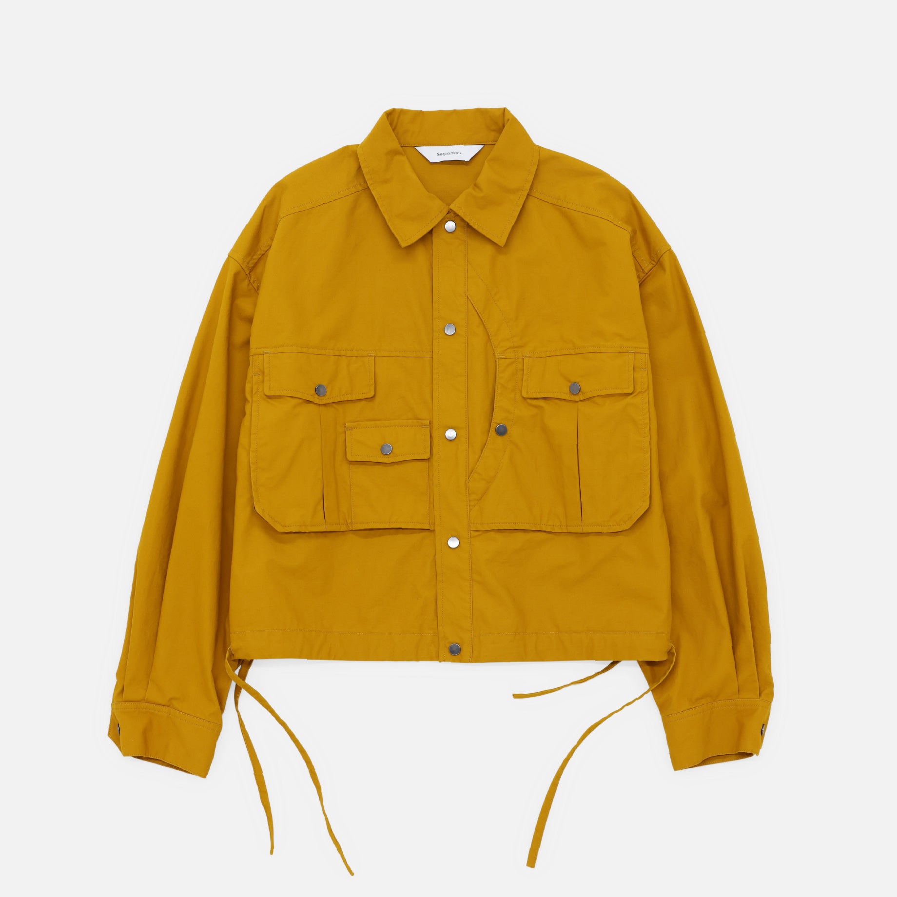 HALF MOON PK CROPPED SHIRT(MUSTARD)
