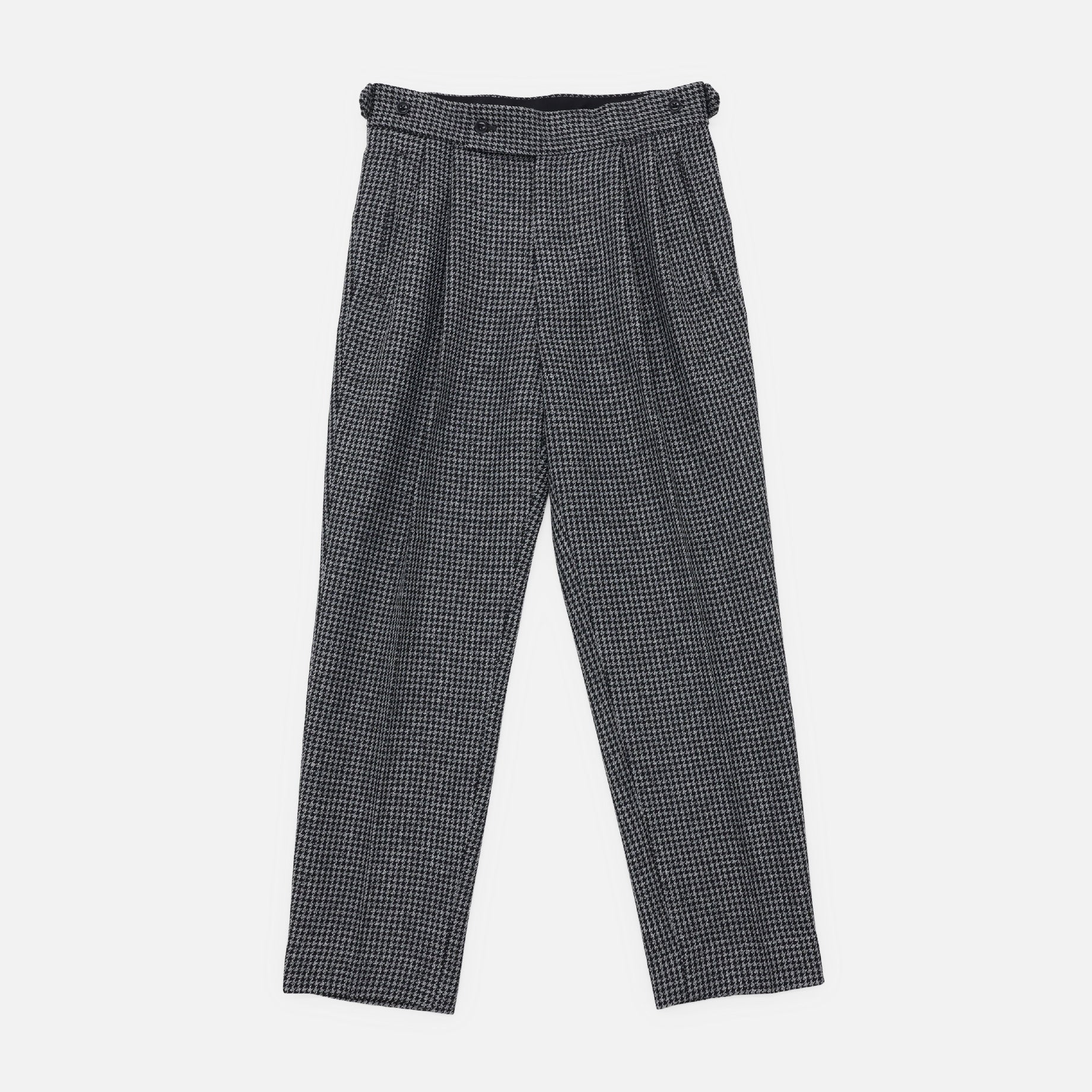 TUCKED S/T TROUSER - HOUNDSTOOTH(GREY)