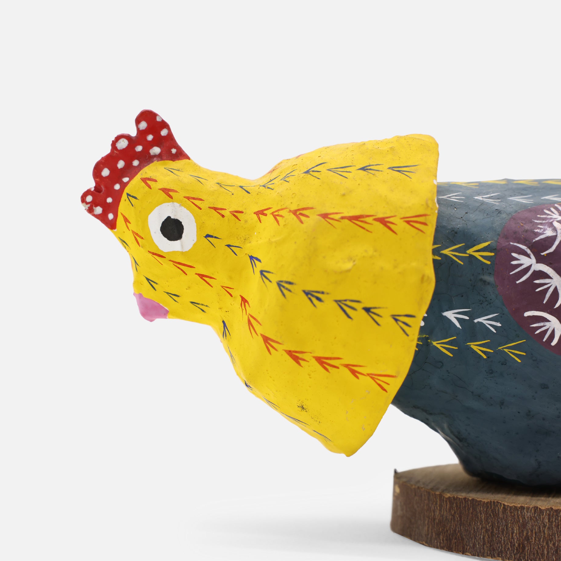 VINTAGE JAPANESE FOLK ART RYUKYU HARIKO(CHICKEN)