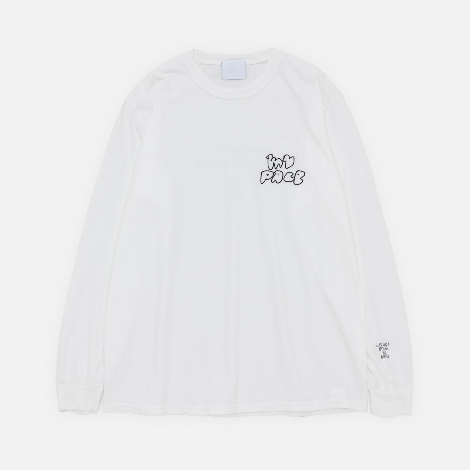 MY PACE #01 LS TEE(WHITE)