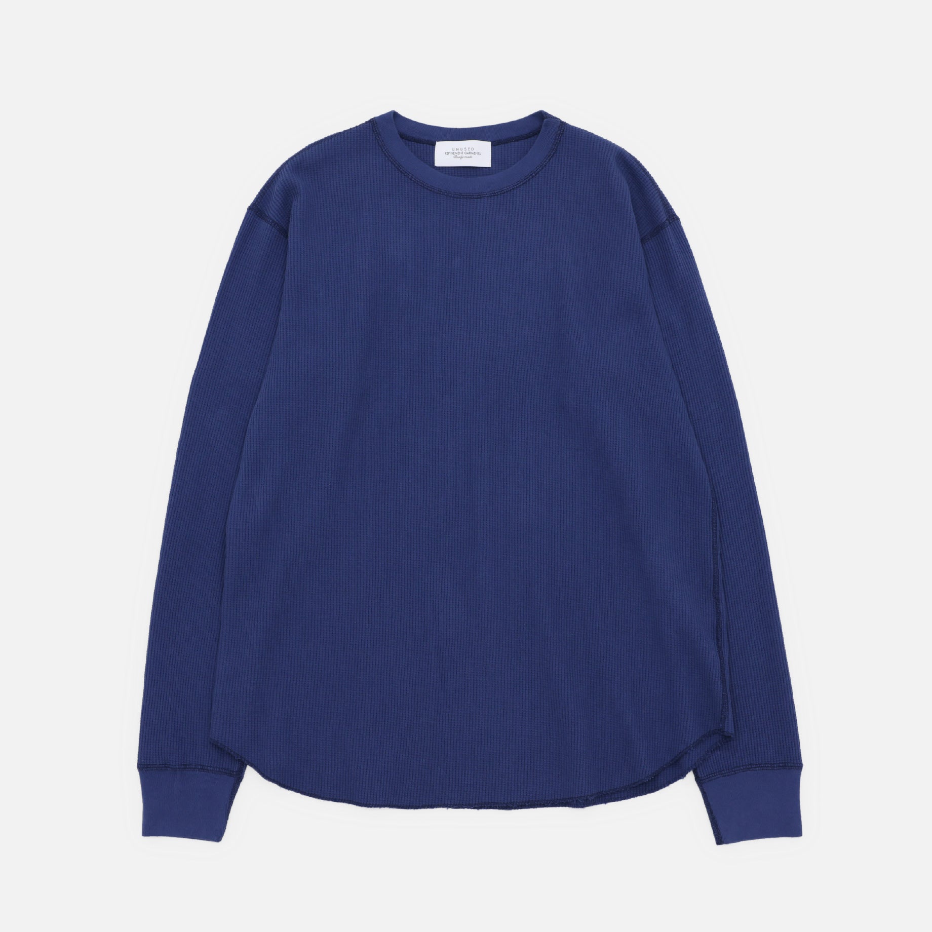 LONG-SLEEVE WAFFLE T-SHIRT(BLUE)
