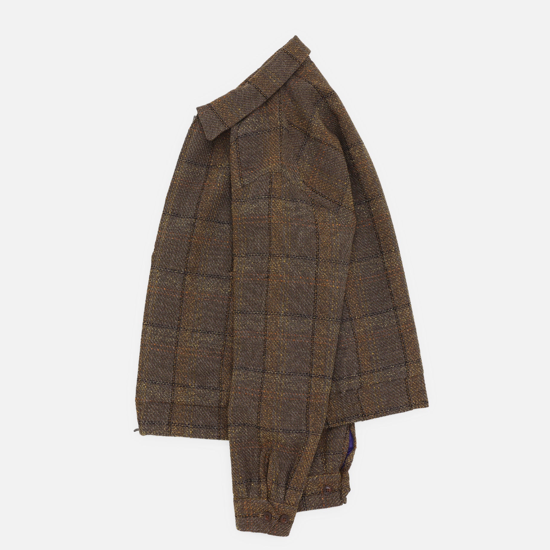 SPORTS JACKET - W/AC/C/N/R TWILL PLAID(BROWN)