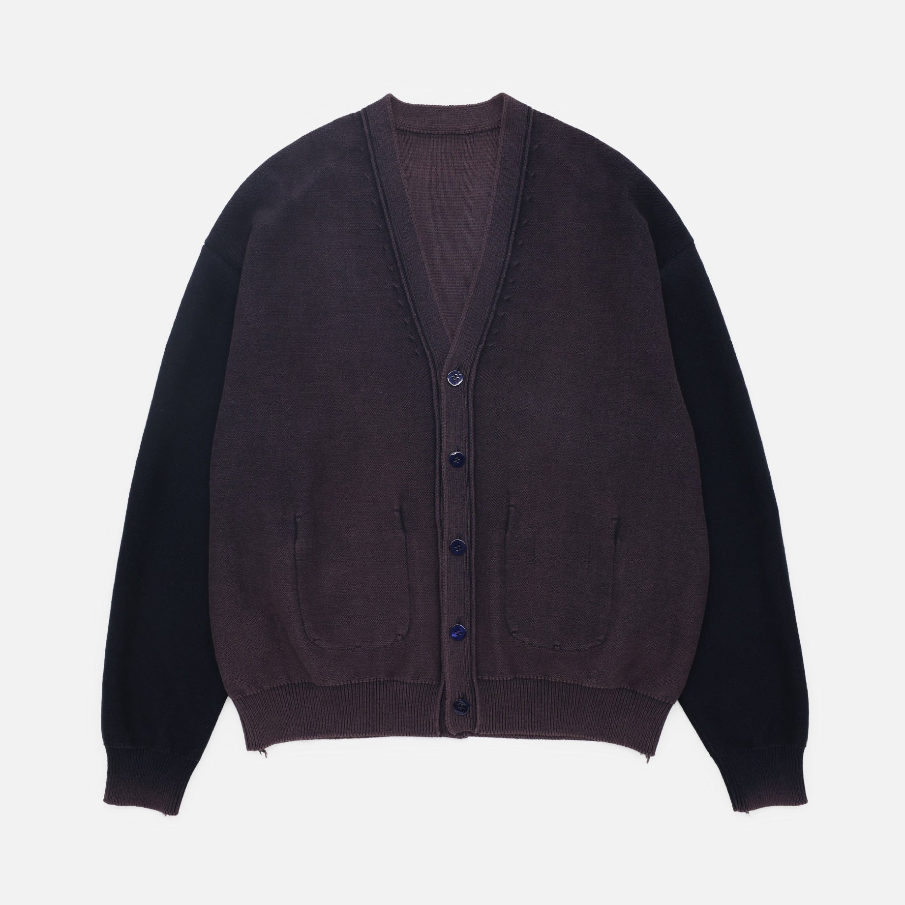COTTON KNIT CARDIGAN (DARK NAVY)