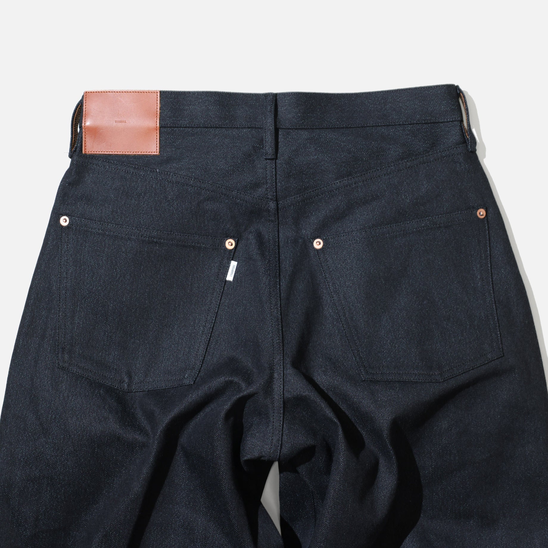 TWISTED HEATHER DENIM PANTS WIDE CUT(BLUE × BLACK)