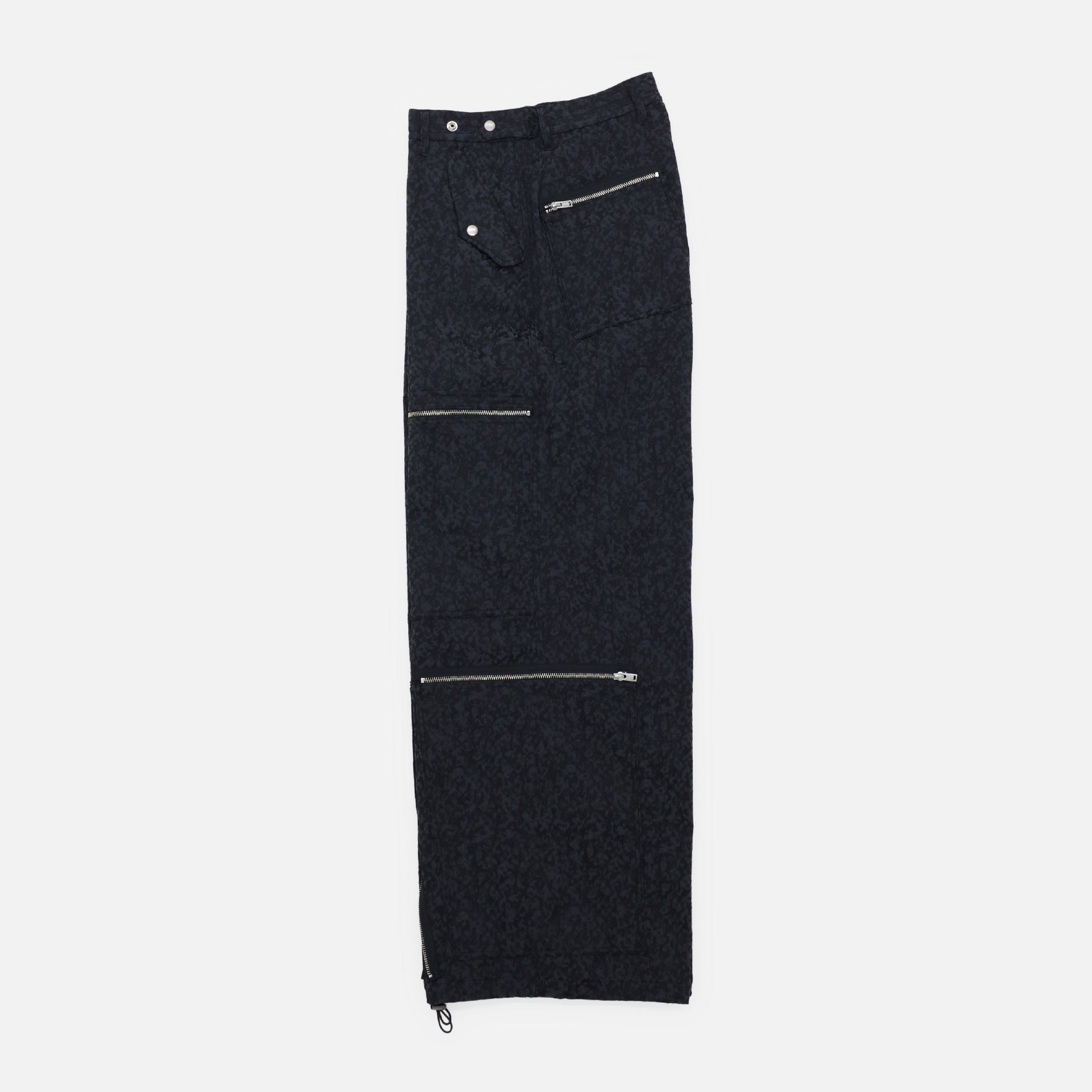 URETHANE JACQUARD PARASHUTE TROUSERS(BLACK)