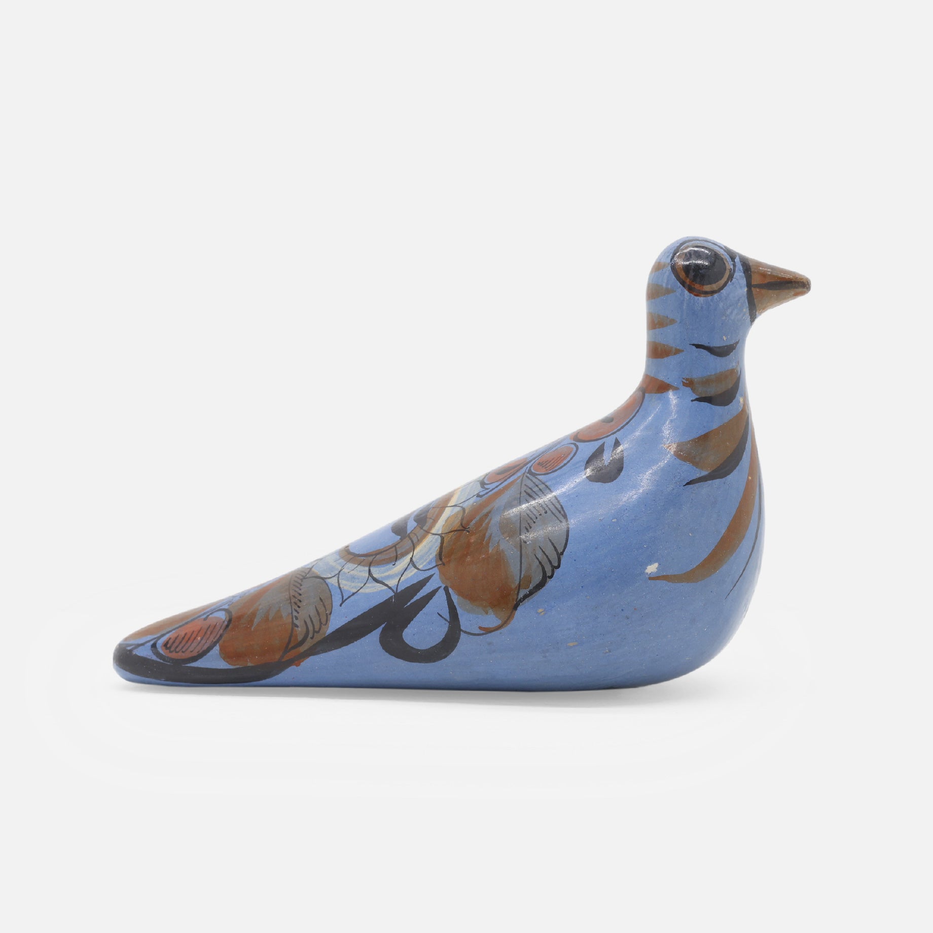 VINTAGE FOLK ART POTTERY BIRD(BLUE)