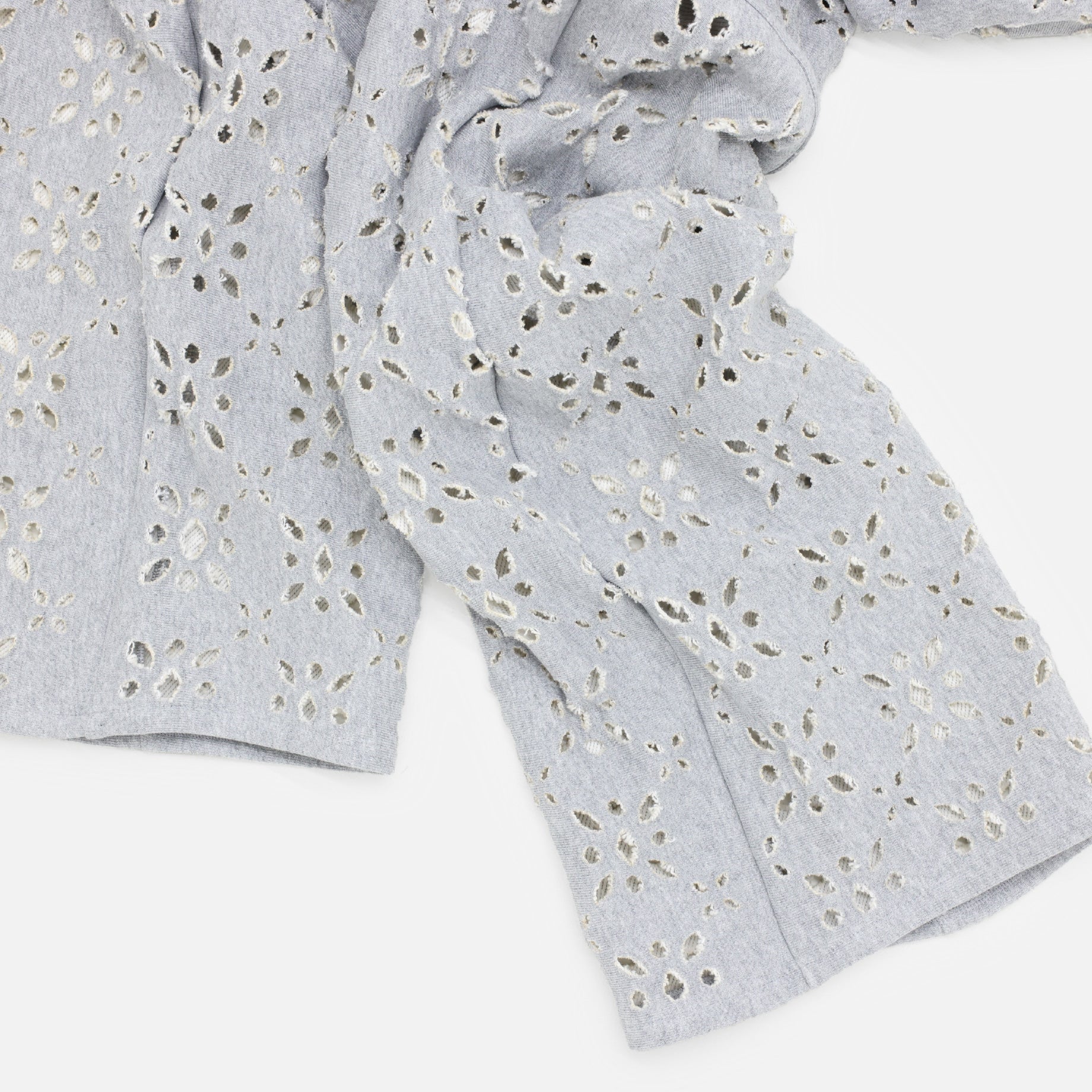 FLOWER HOLE SWEAT PANTS(GRAY)