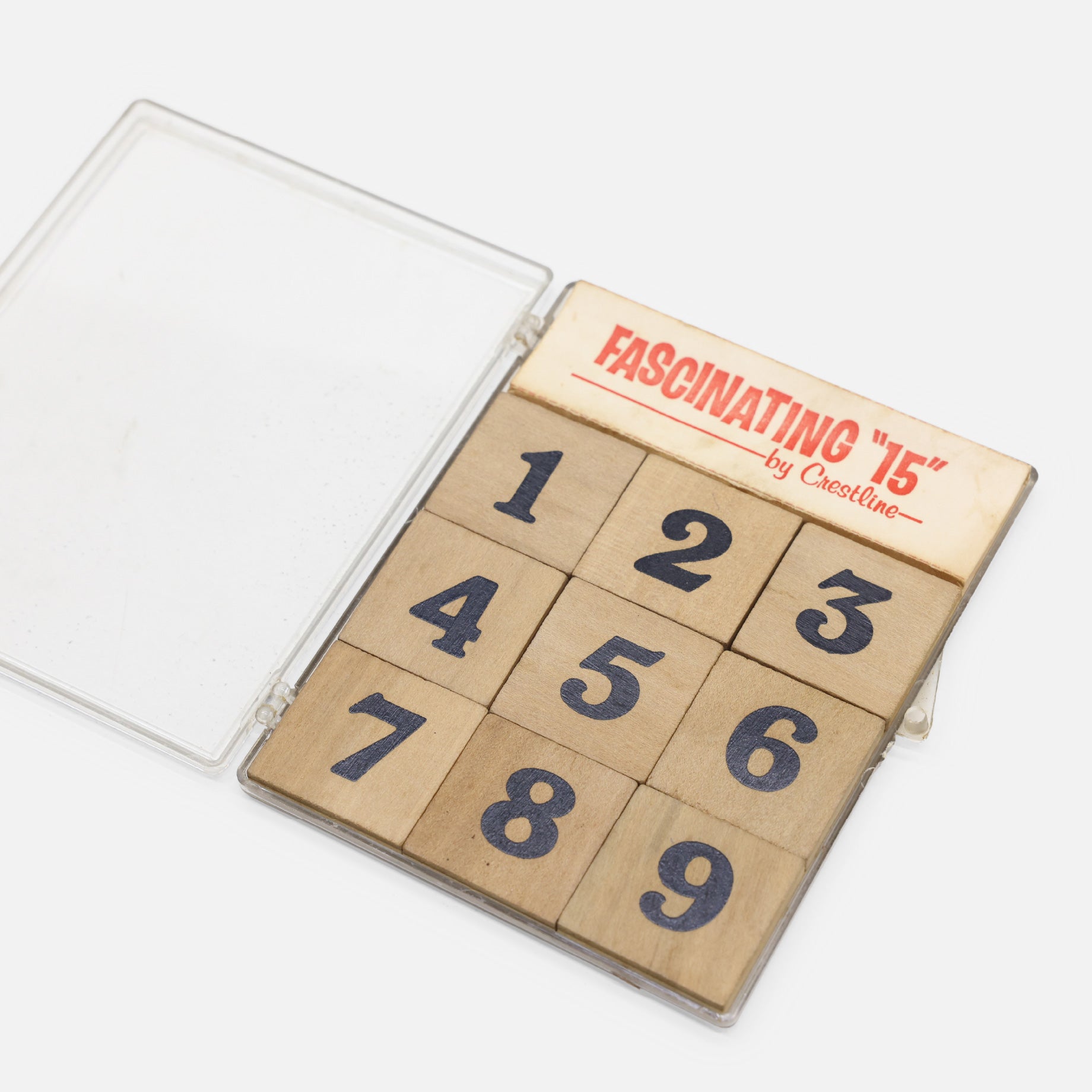 VINTAGE MISCELLANEOUS “FASCINATING 15 PUZZLE” WOODEN TOY(CRESTLINE)