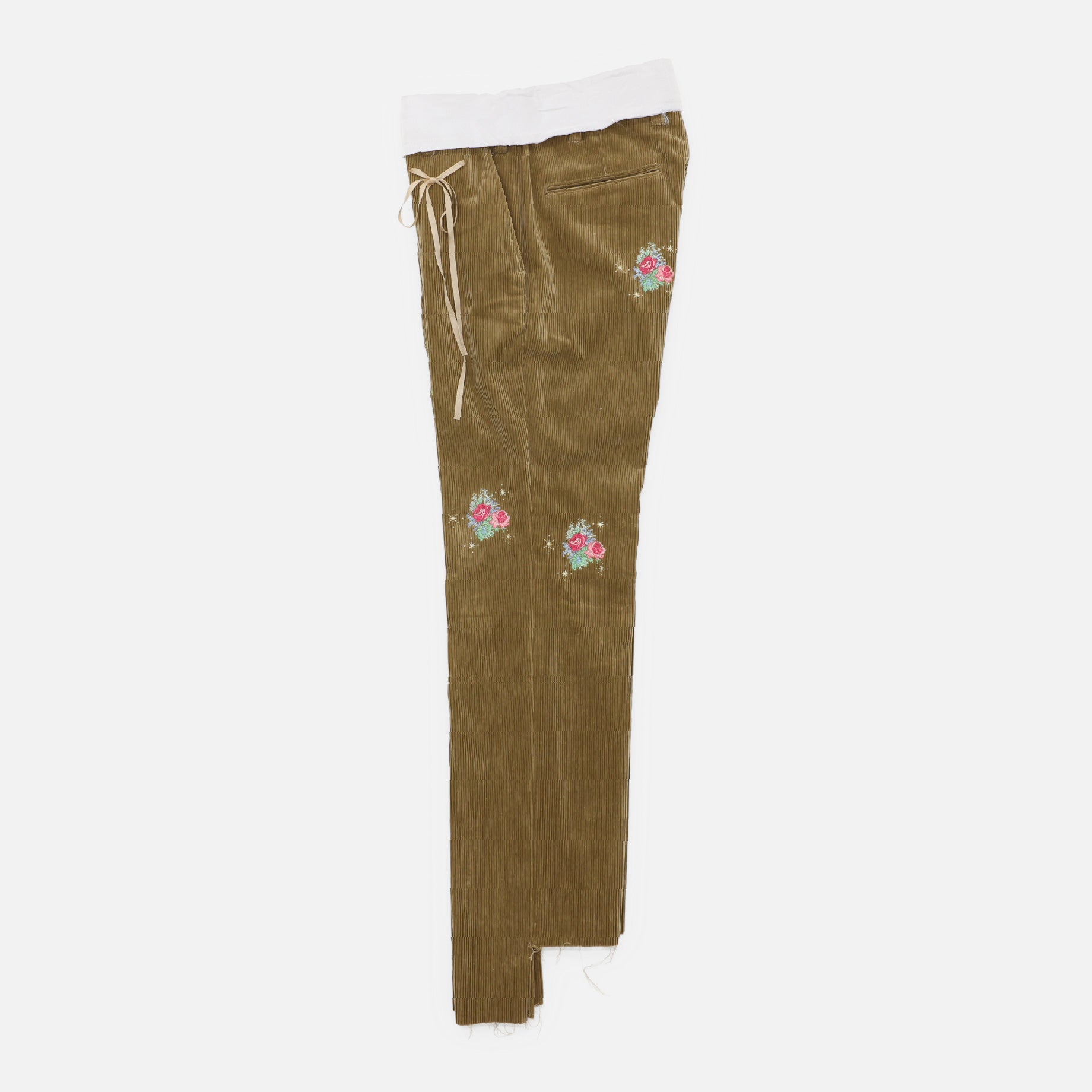 CORDUROY SLACKS(CAMEL EMBROIDERY)