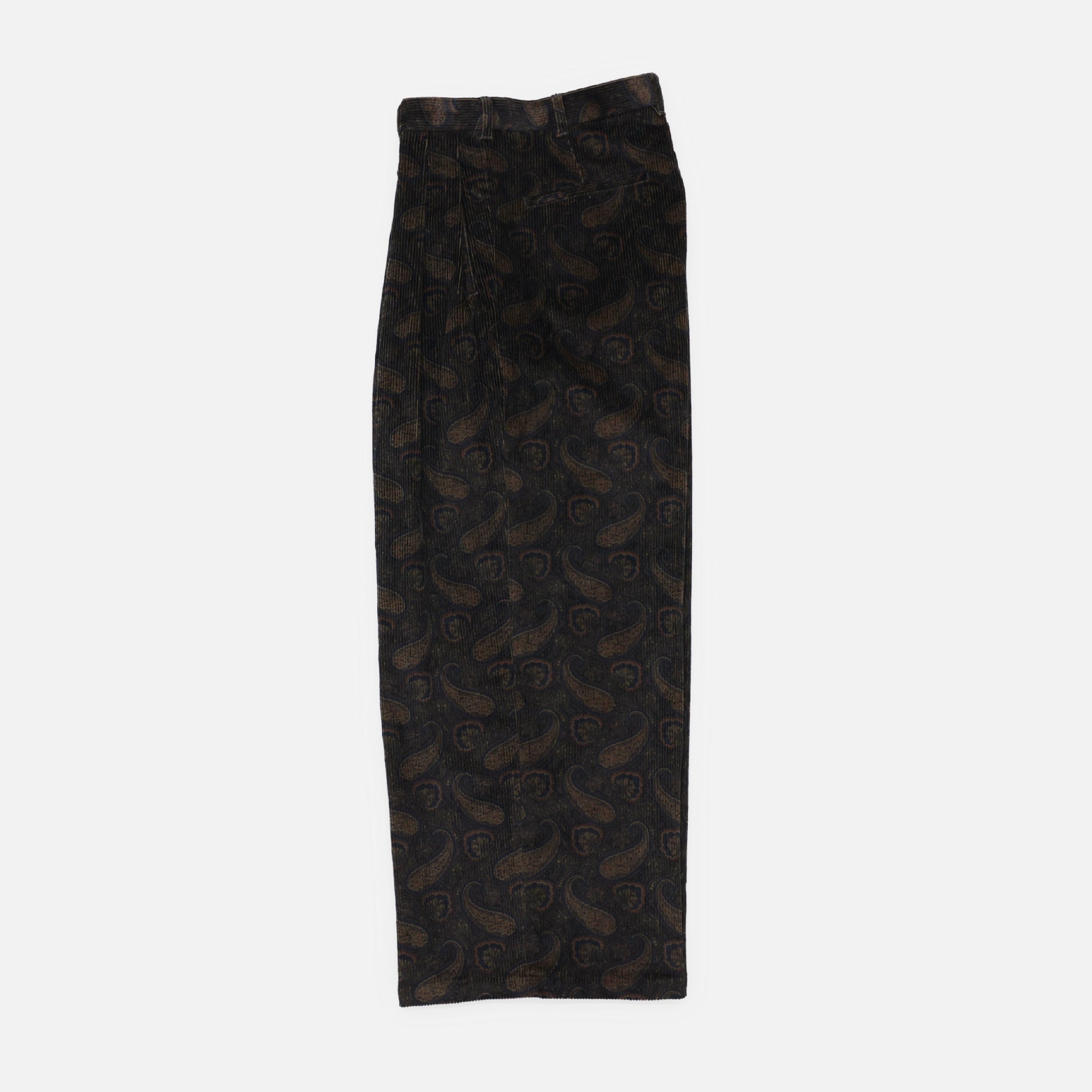 TUCKED WIDE PANT - 8W CORD / PAISLEY(BLACK)