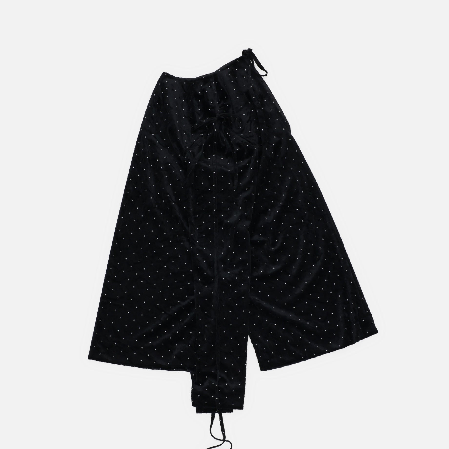 CUT OUT RIBBON SMOCK - GLITTER VELOUR(STAR)
