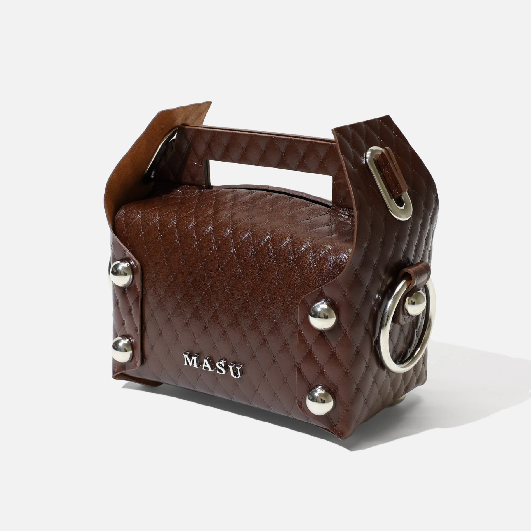 LEATHER CAKE BAG(BROWN)