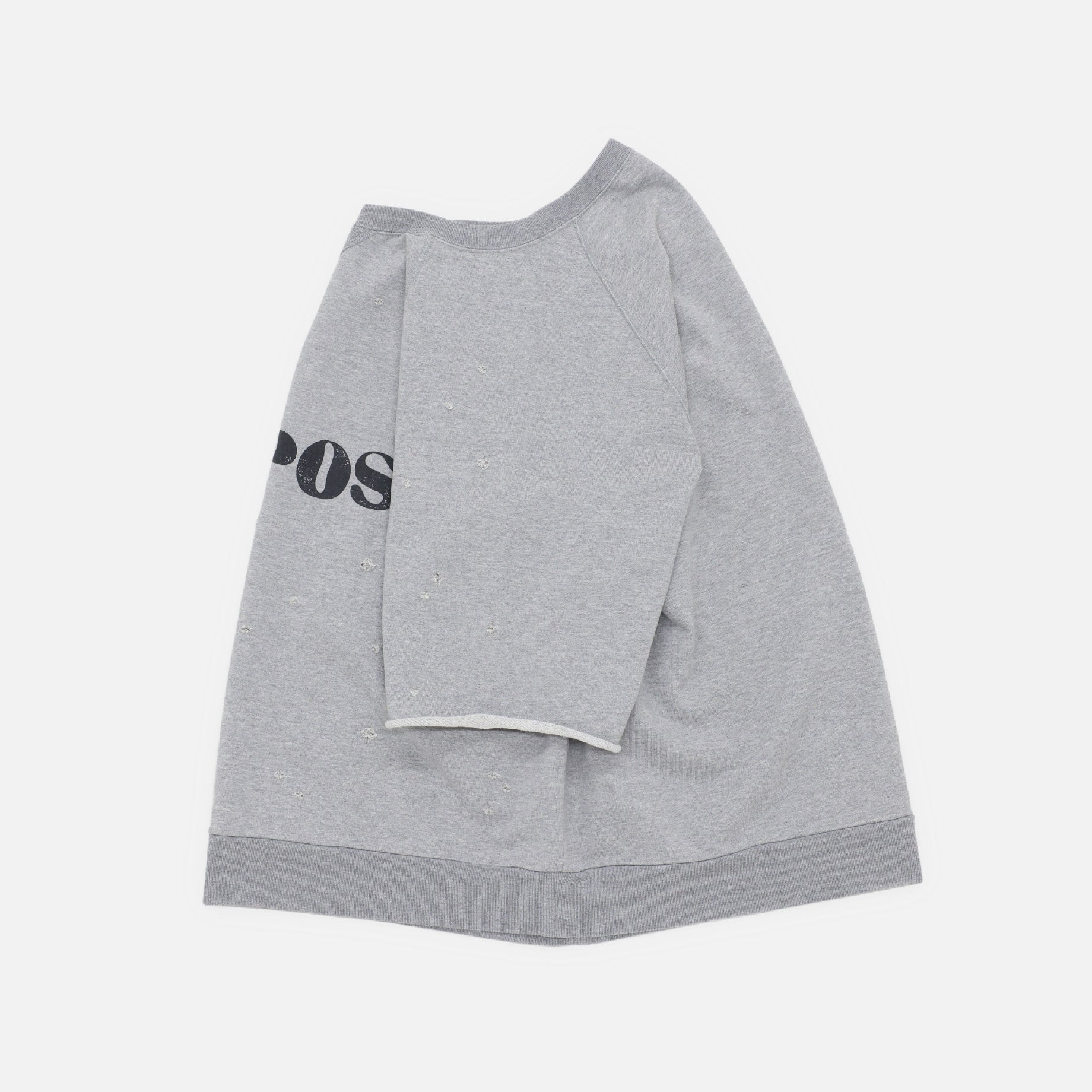 MESSAGE HALF SLEVE SWEAT(GRAY)