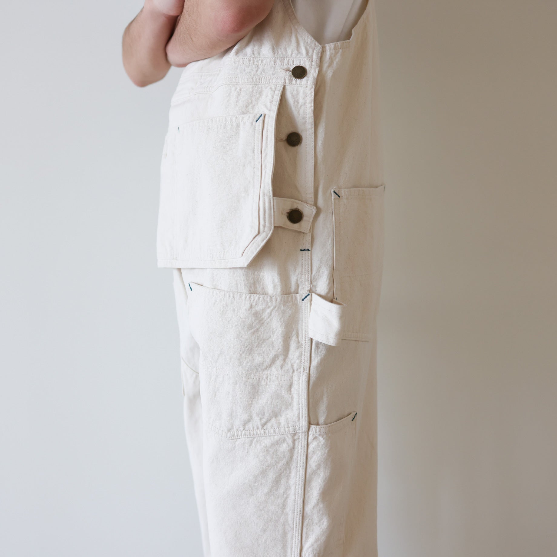 OVERALLS - 10OZ COTTON CANVAS(OFF WHITE)