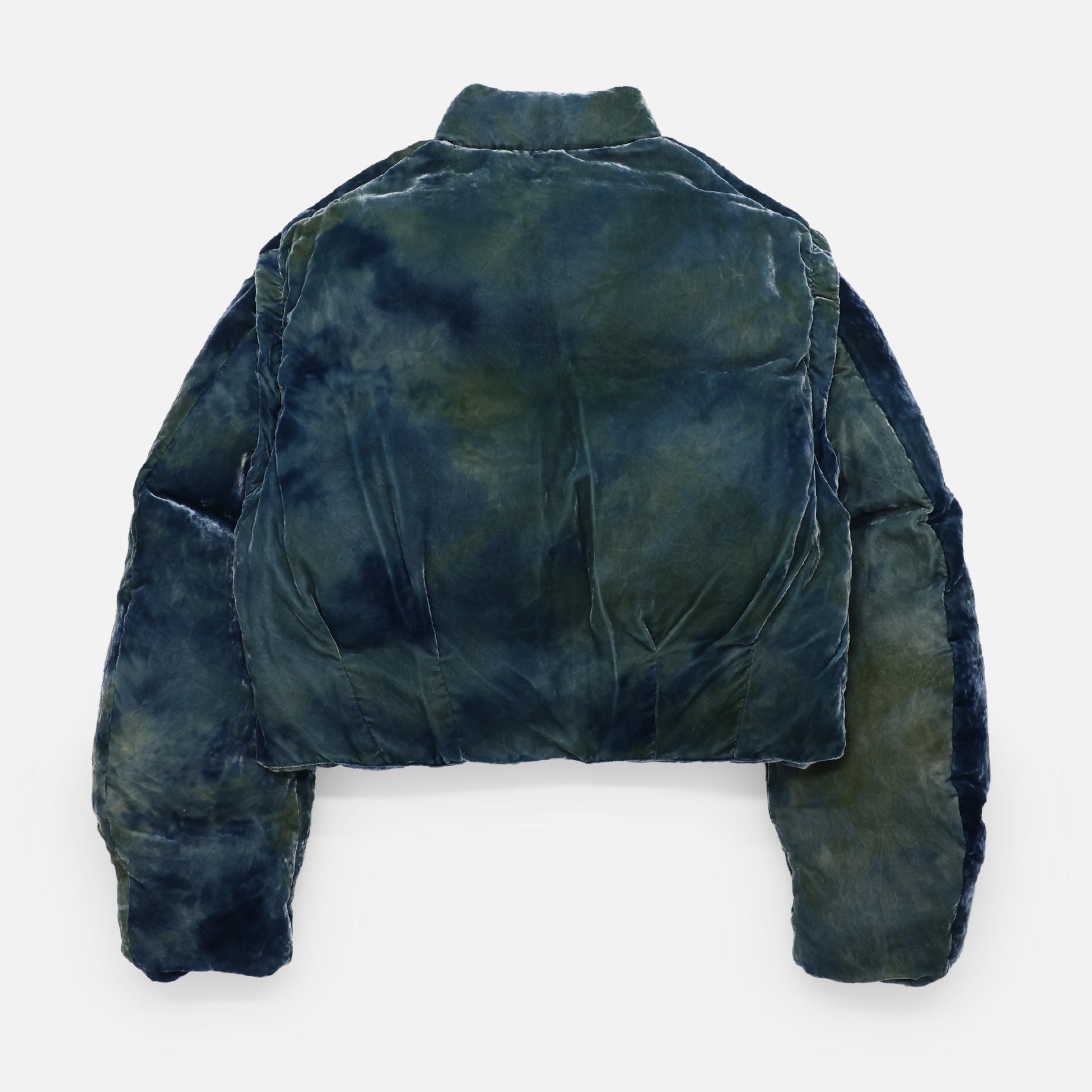 VELVET PUFFER JACKET(EMERALD)