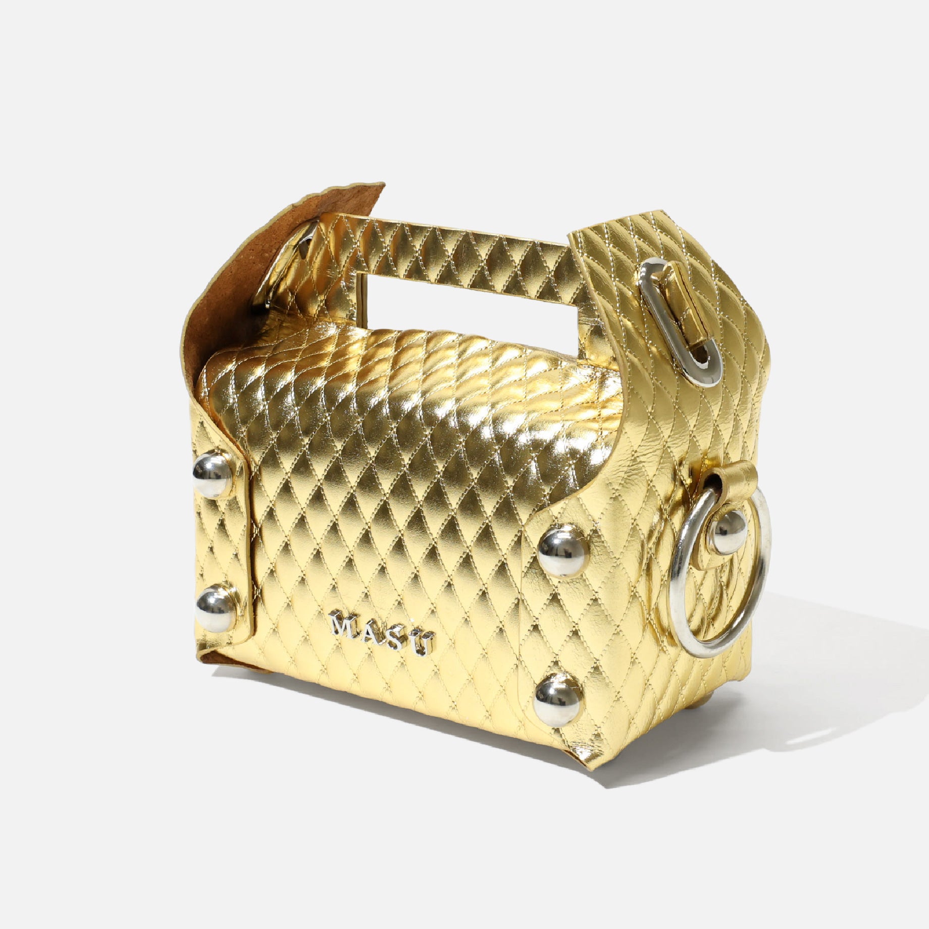 LEATHER CAKE BAG(GOLD)