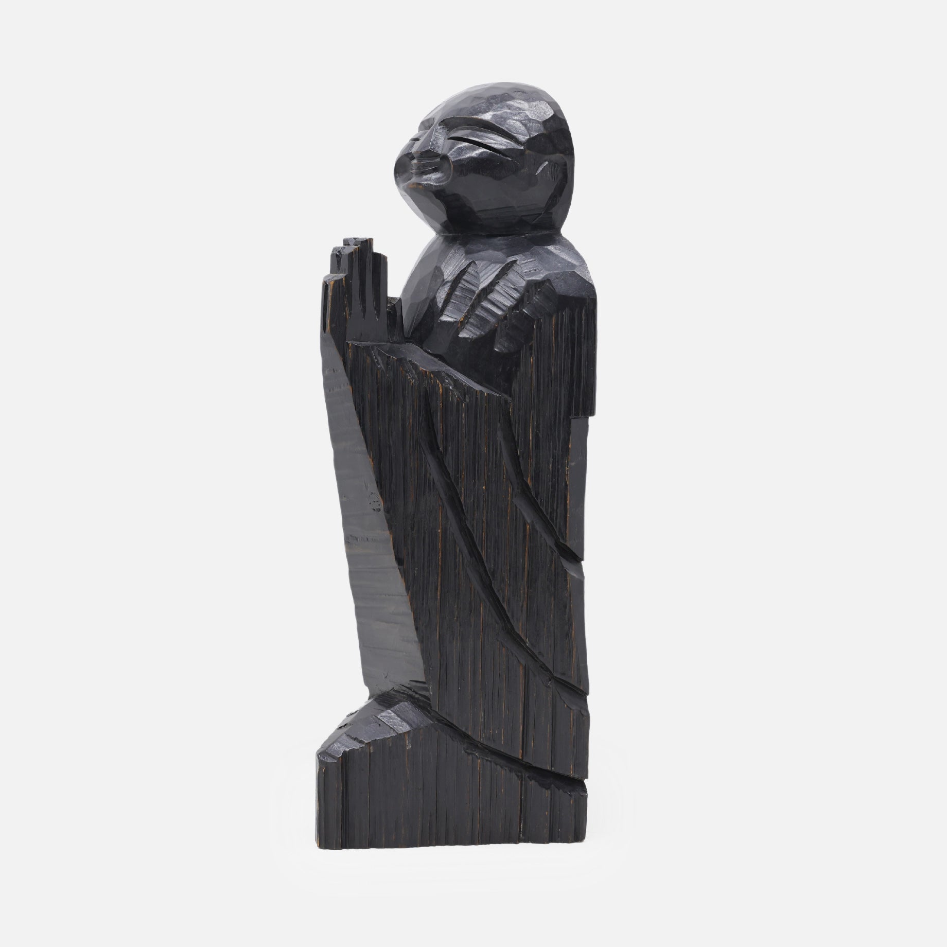 VINTAGE JAPANESE FOLK ART WOOD CARVING(BUDDHA)