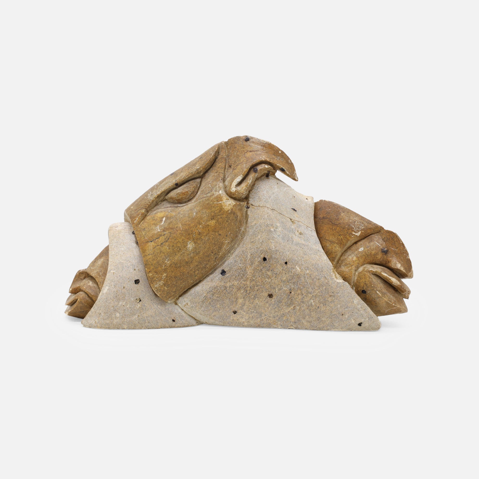 VINTAGE FOLK ART STONE CURVING(EAGLE)