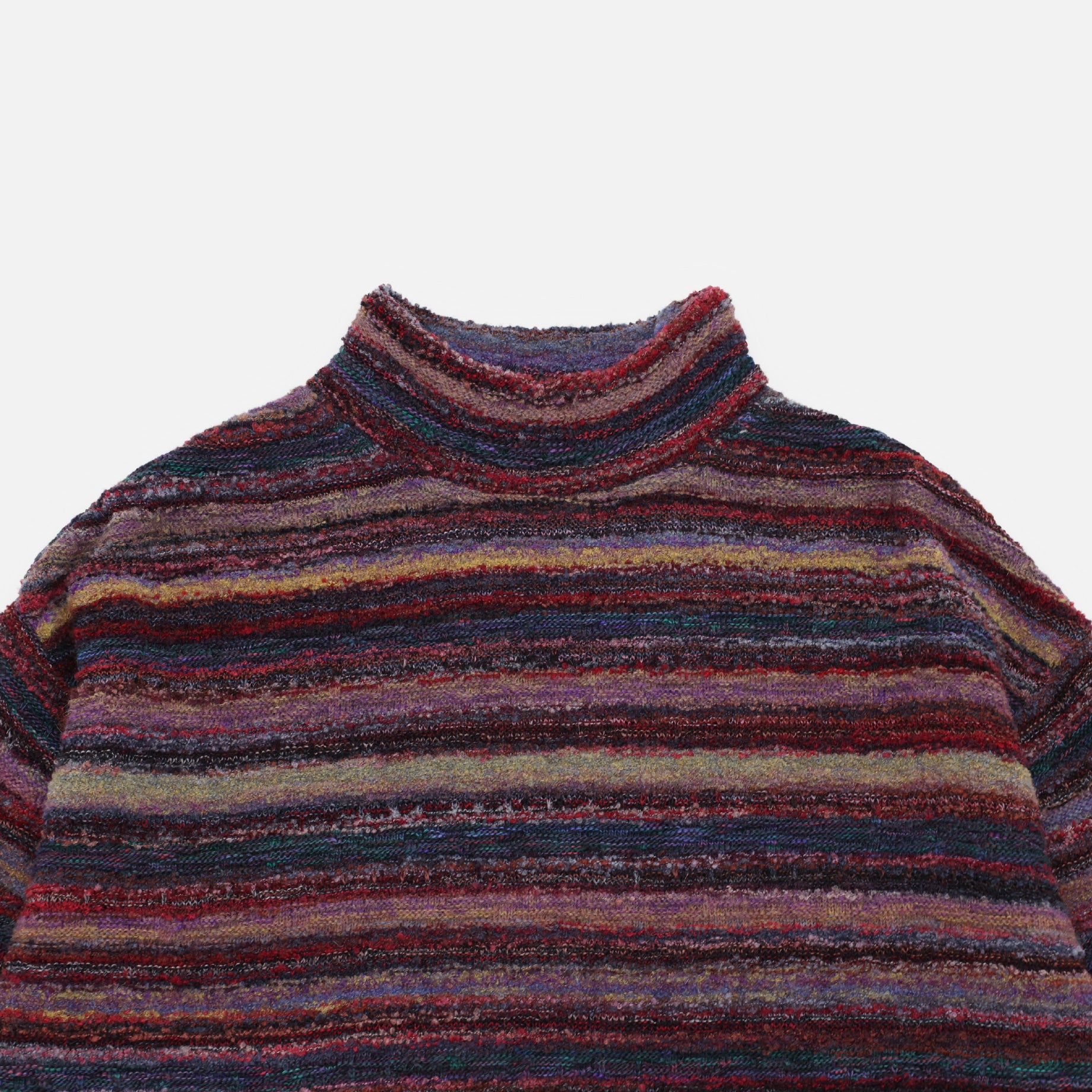 MIX COLLER KNIT PULLOVER(RED)