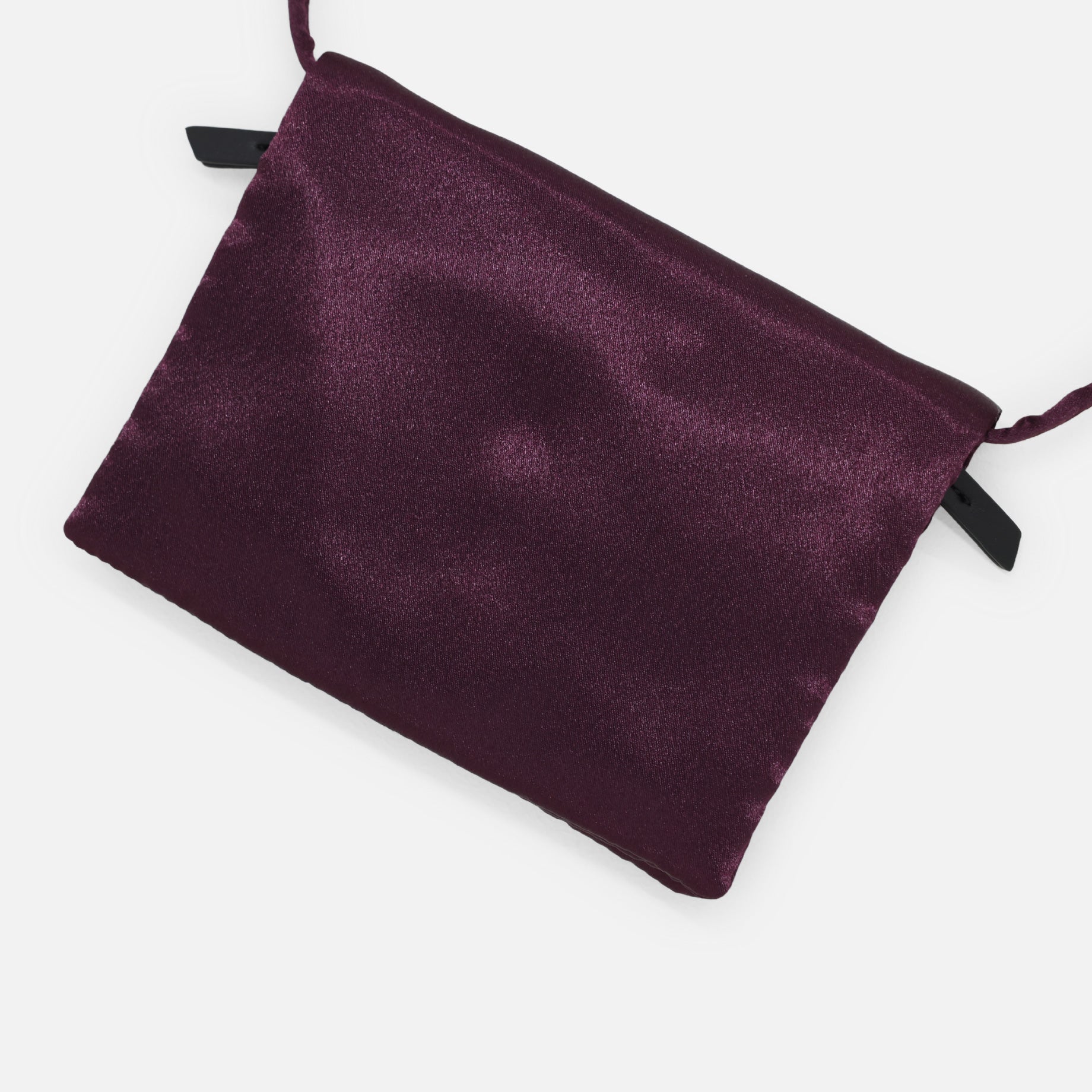 SATIN POCHETTE BAG(BURGUNDY)