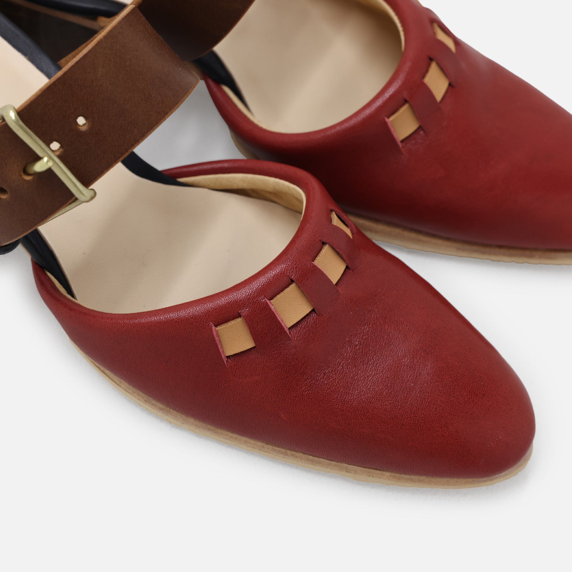 STITCHED MULE(RED)