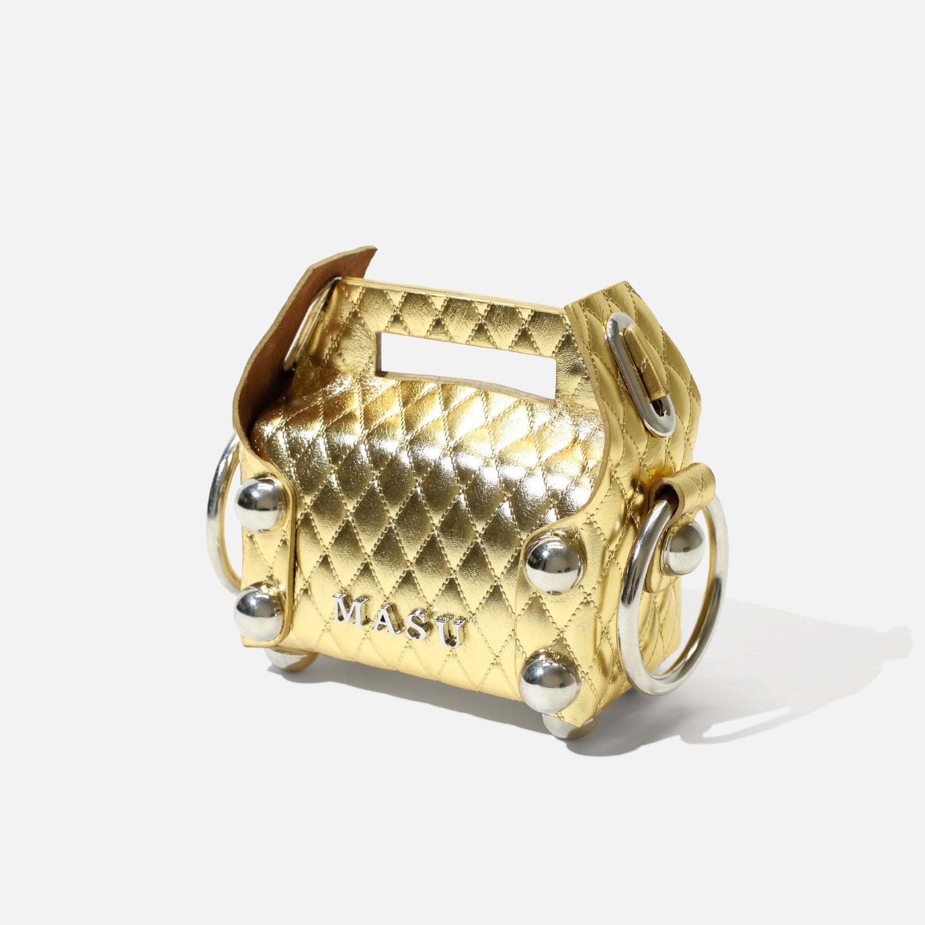 LEATHER CAKE BAG PETIT(GOLD)