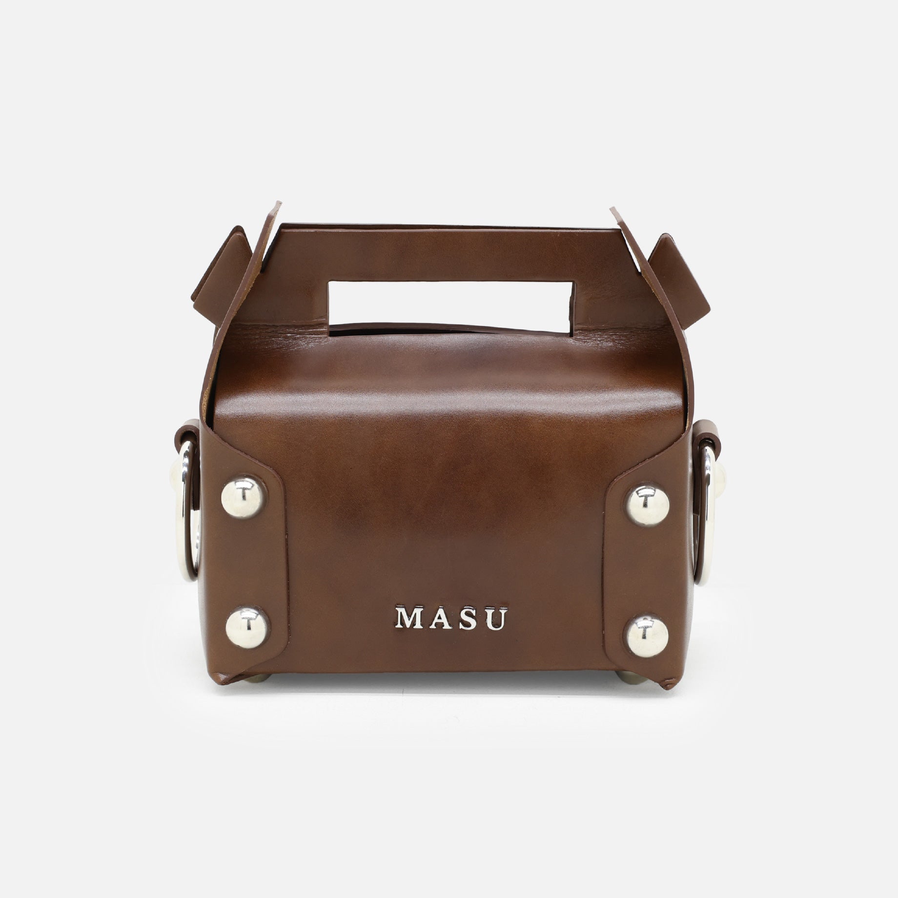 MASU LEATHER CAKE MINI BAG ブラック（24AW】MASU エムエーエス