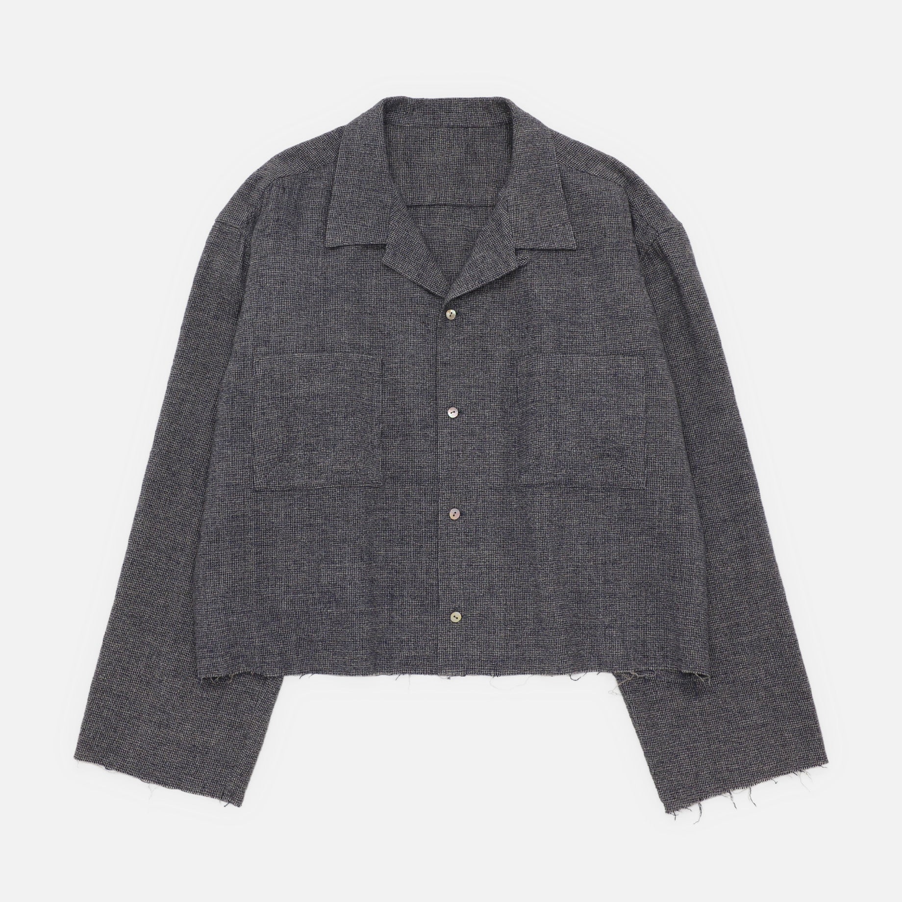 OPEN COLLAR SHIRTS(CHARCOAL)