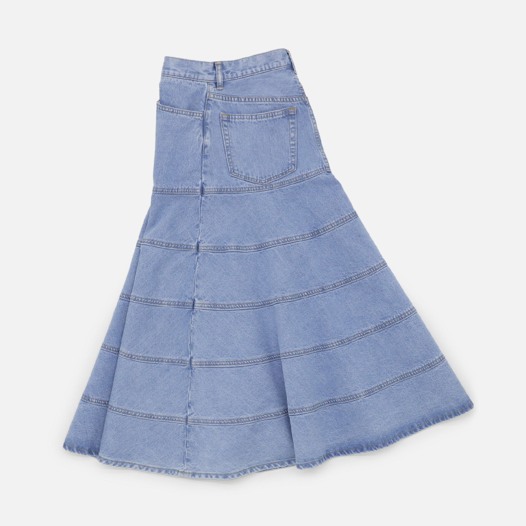 TIERED SKIRT(ICE BLUE)