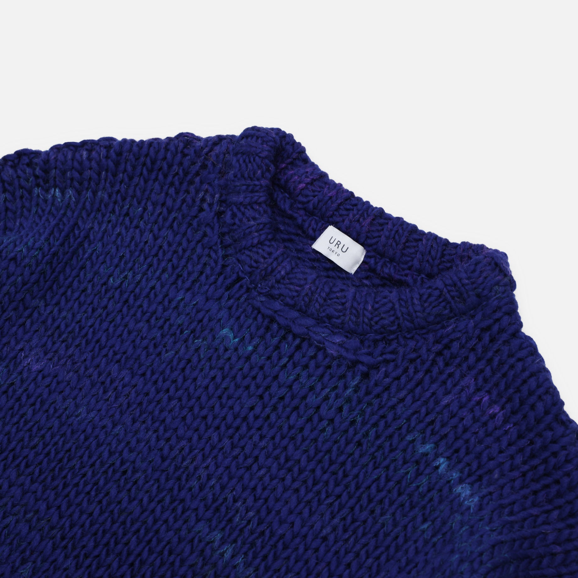 CREW NECK KNIT(BLUE)