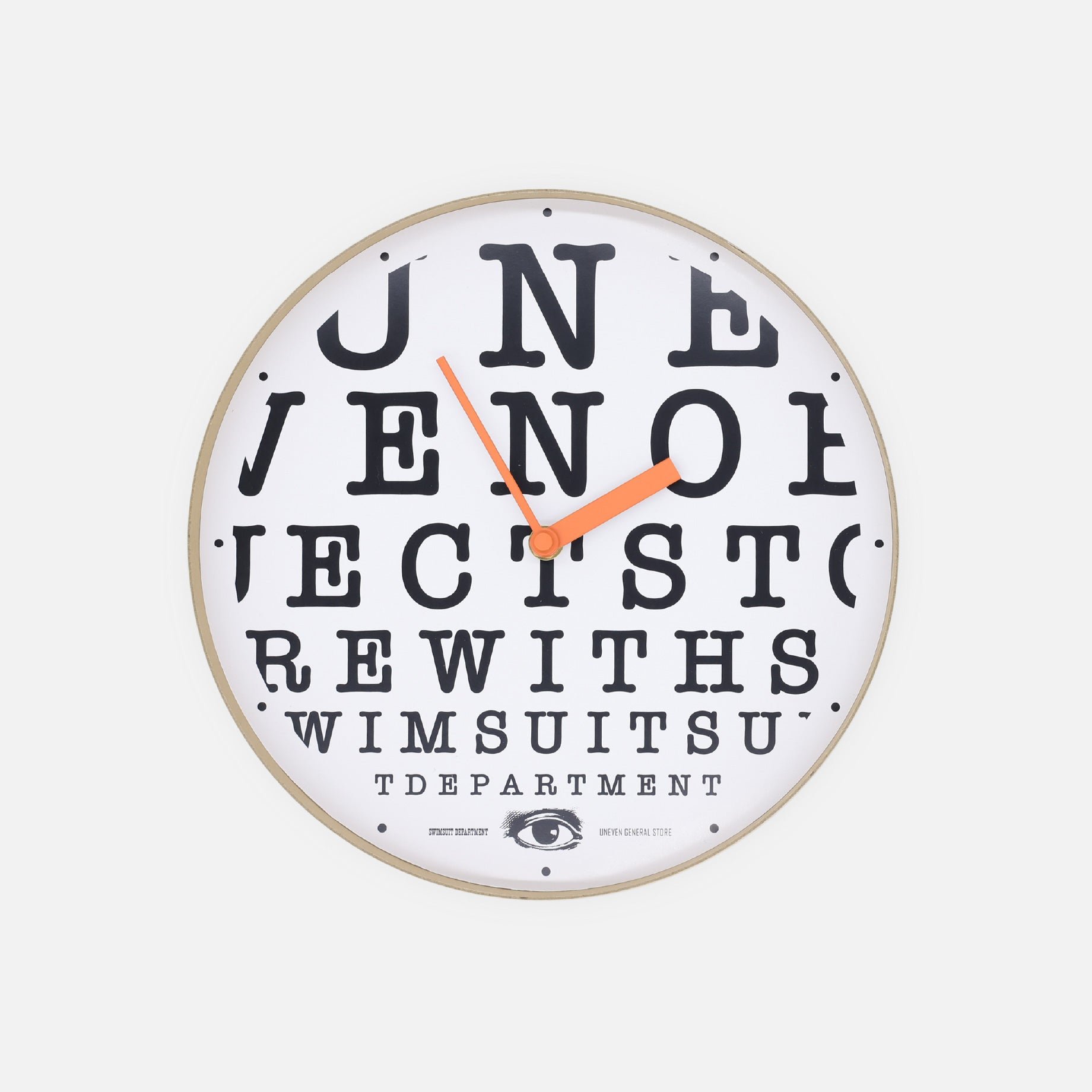 CLOCK DIVISION WALL CLOCK UNEVEN(ORANGE)
