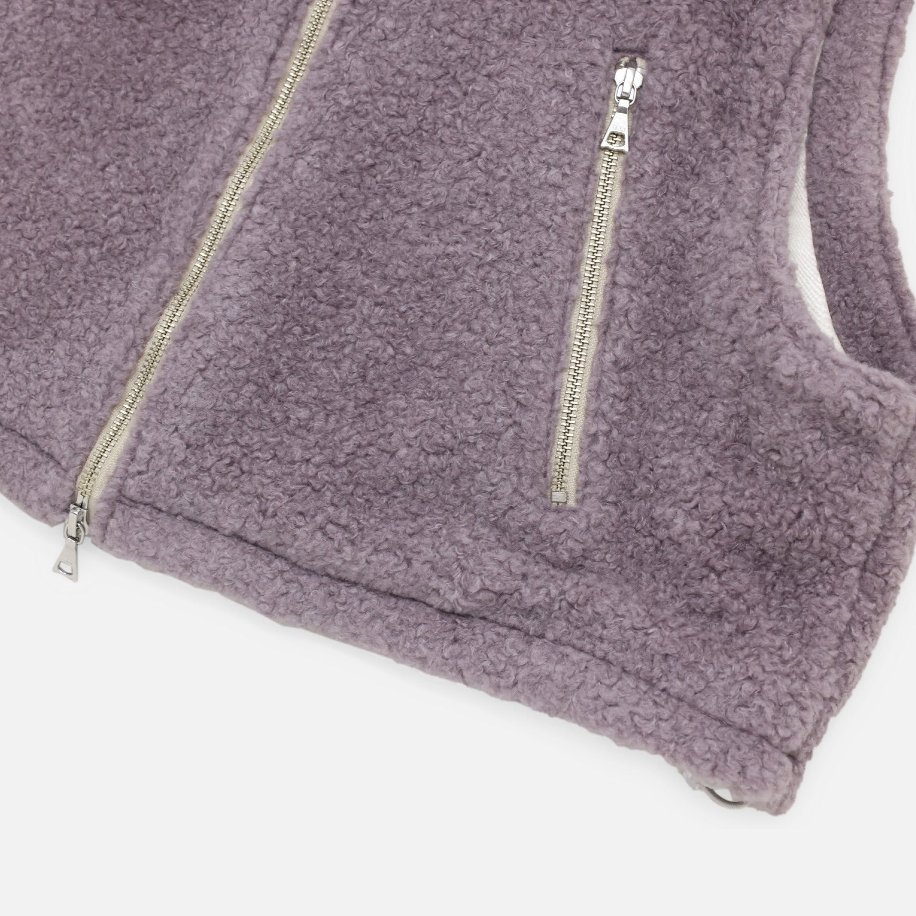 SHEEP BOA ZIP UP VEST(LAVENDER)