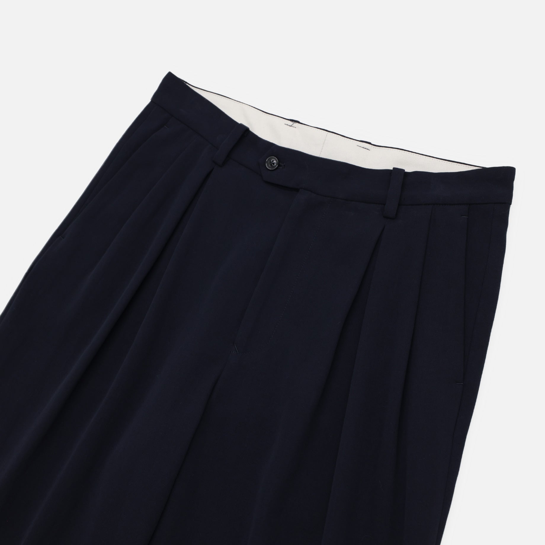 INVERTED PLEATS PANTS(D.NAVY)