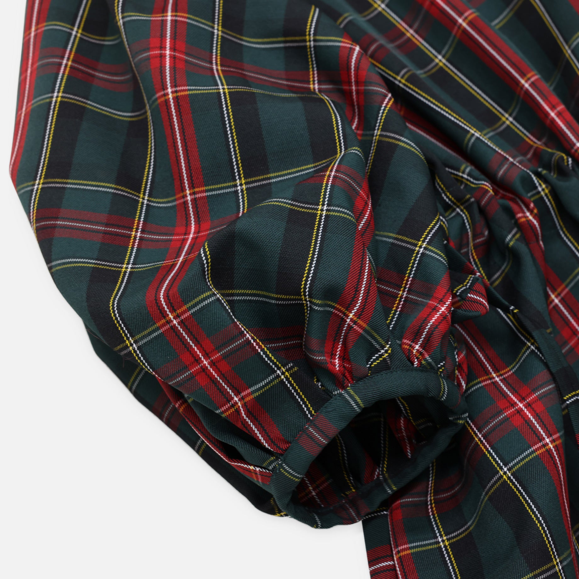 RIBBON DRESS - PLAID(BLACK)