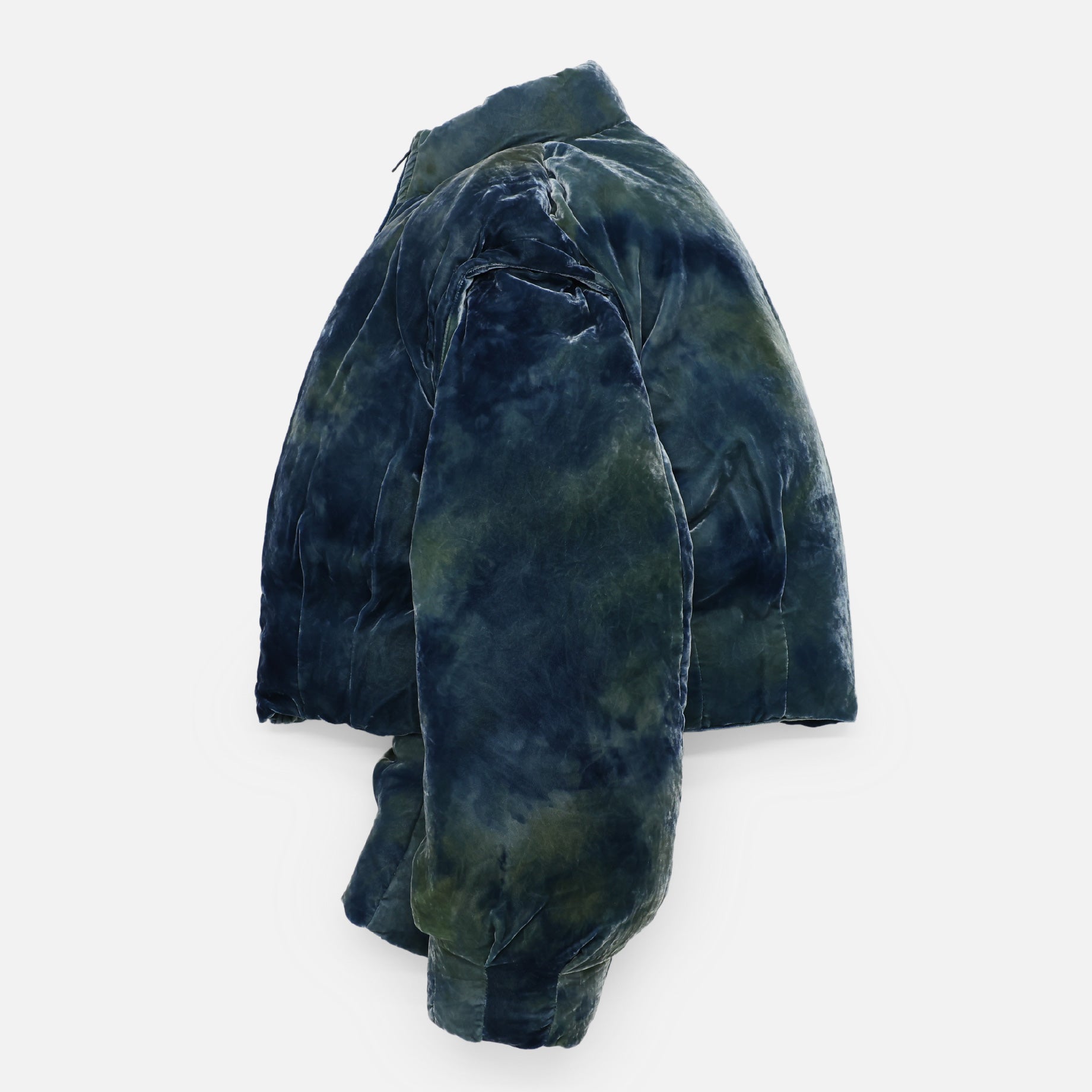 VELVET PUFFER JACKET(EMERALD)