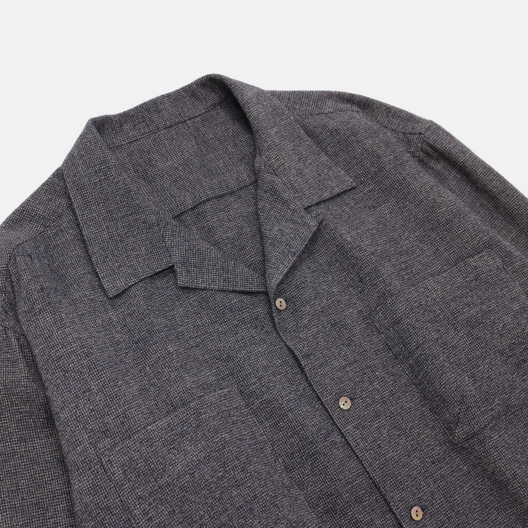 OPEN COLLAR SHIRTS(CHARCOAL)