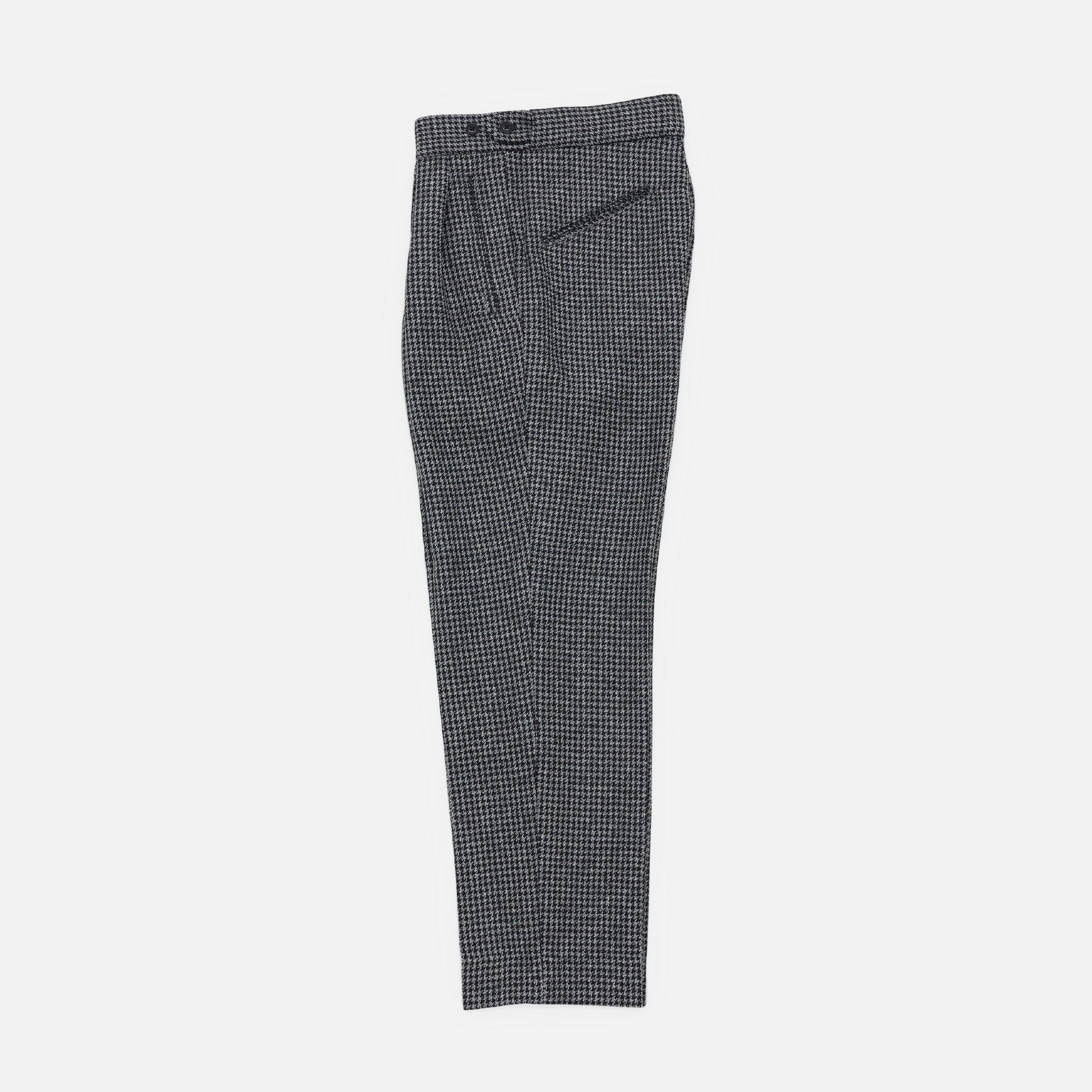 TUCKED S/T TROUSER - HOUNDSTOOTH(GREY)