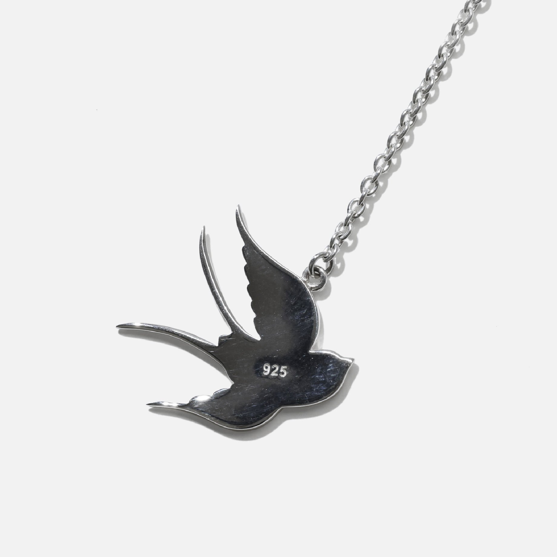 SWALLOW PIERCED EARRINGS - 925 SILVER (SILVER)