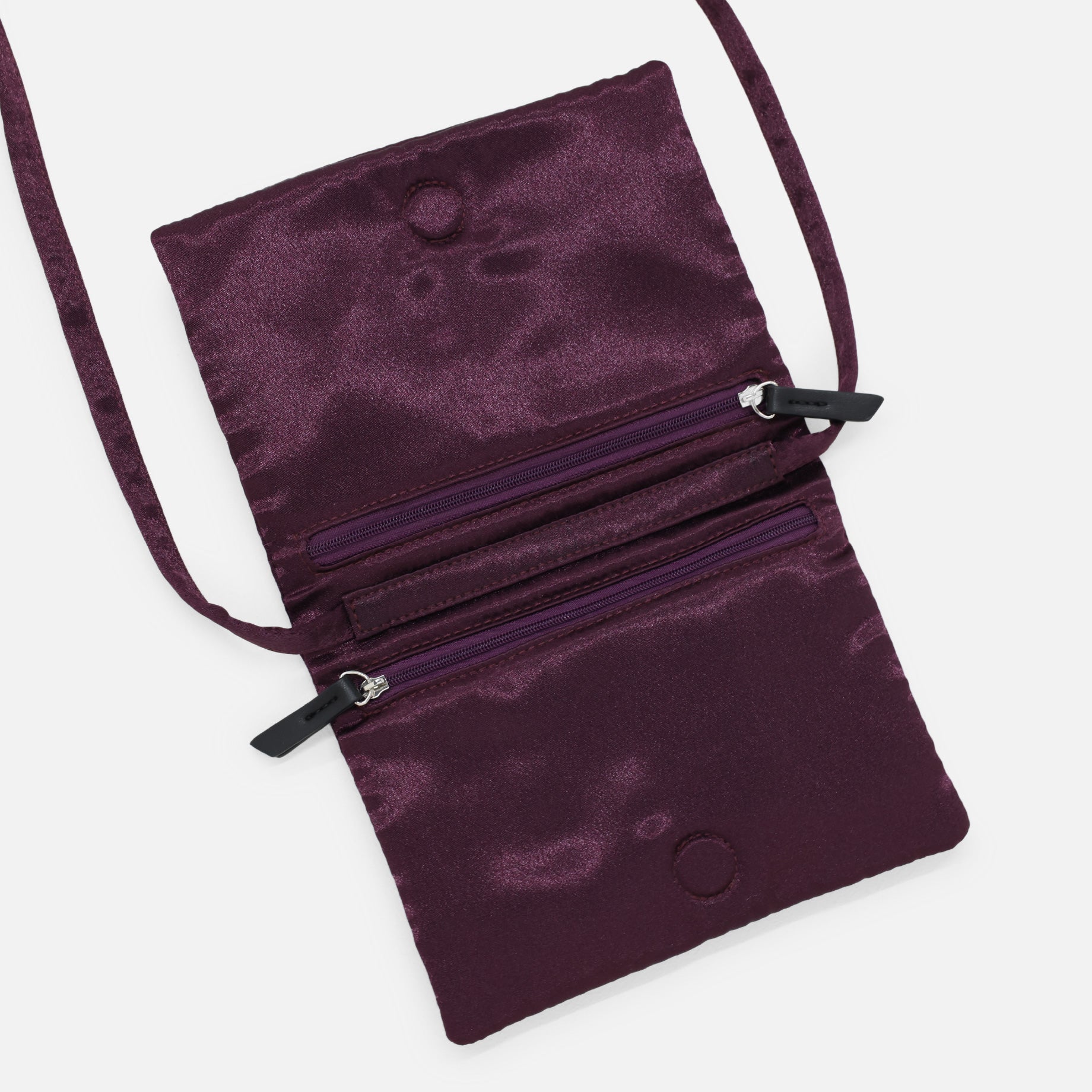 SATIN POCHETTE BAG(BURGUNDY)