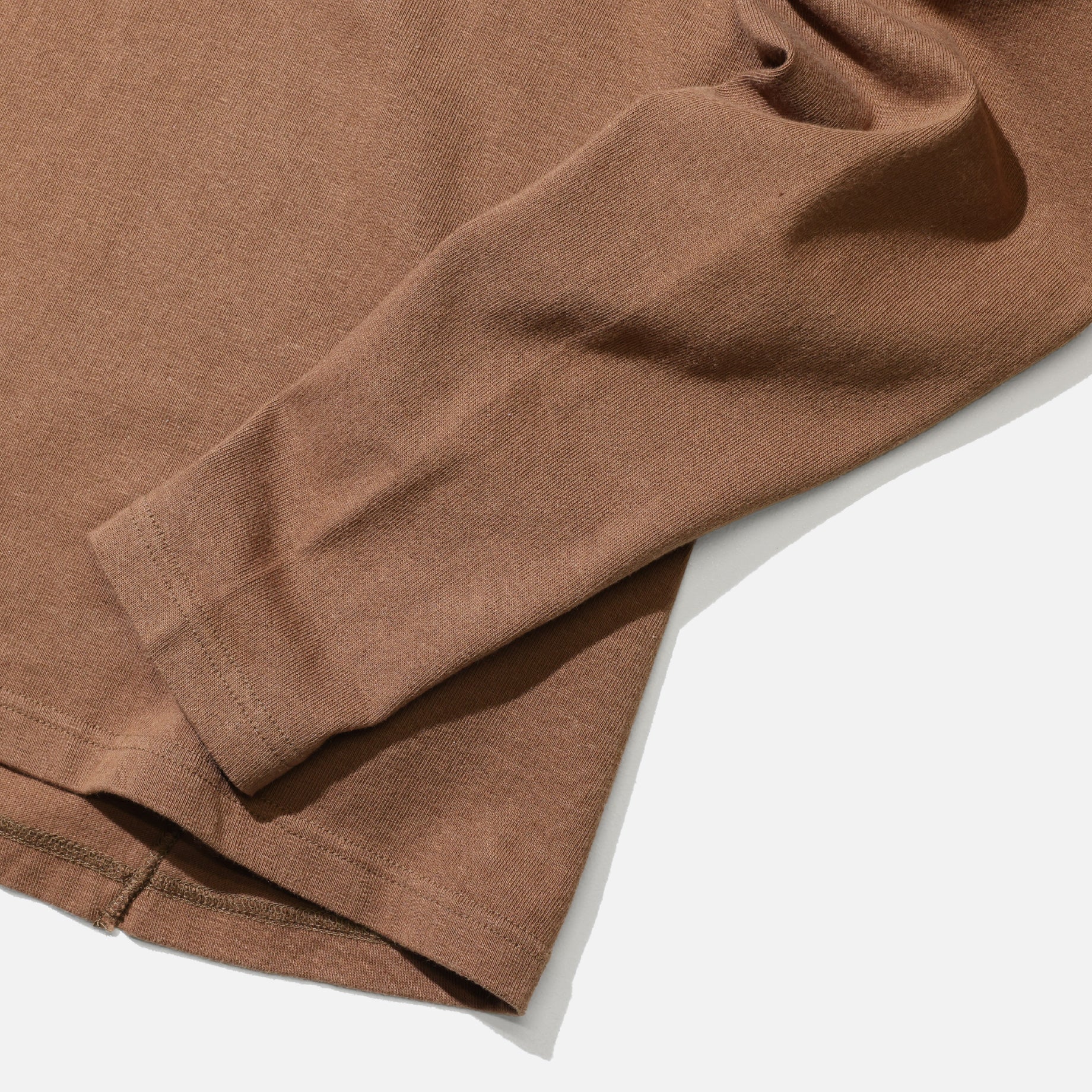 MOCK NECK L/S TEE(BROWN)