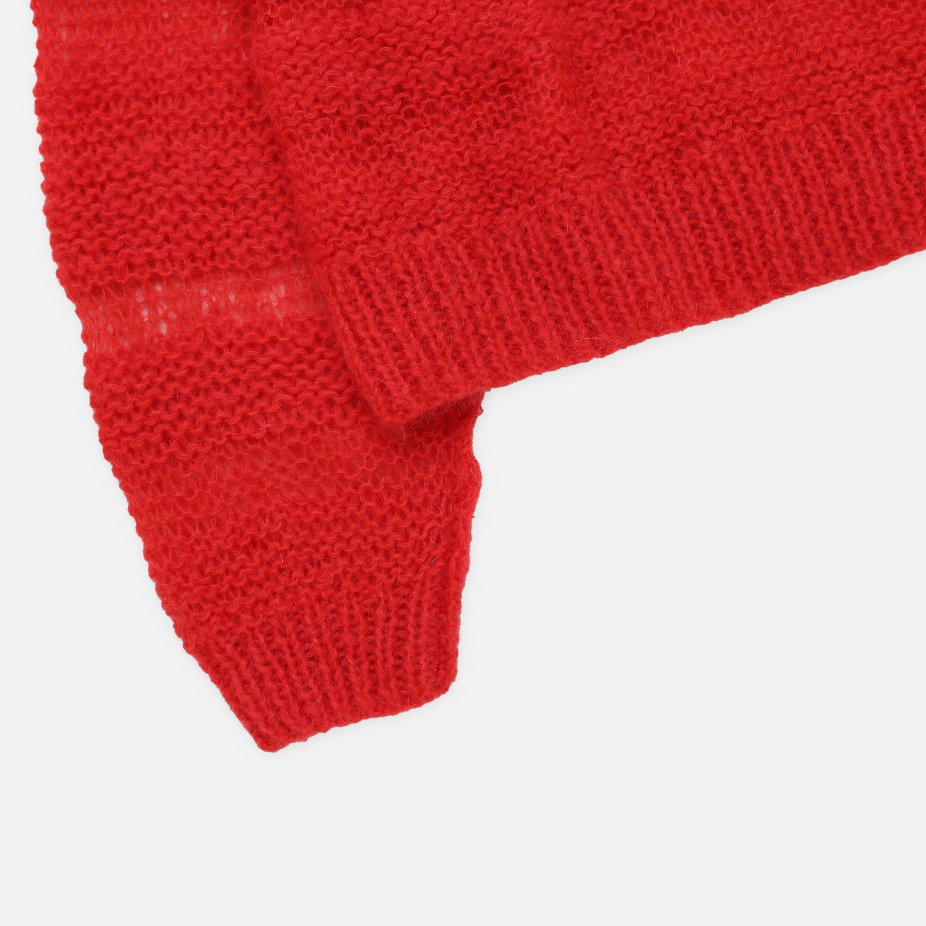 MOHAIR MOCK NECK SWEATER - SOLID(RED)