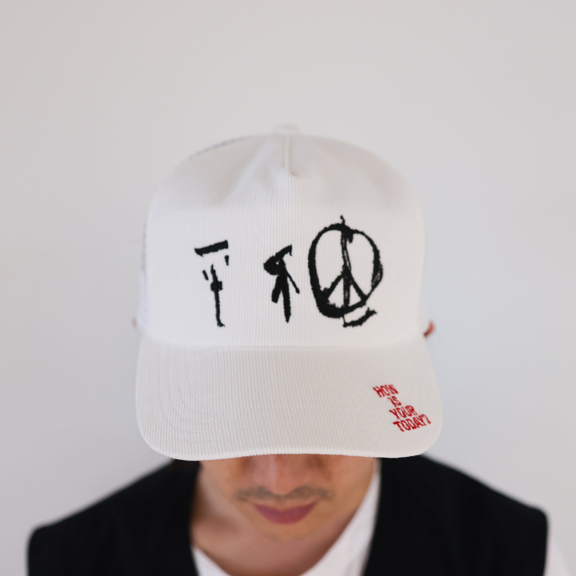 PRESIDENT MESH CAP "PEACE"(WHITE)