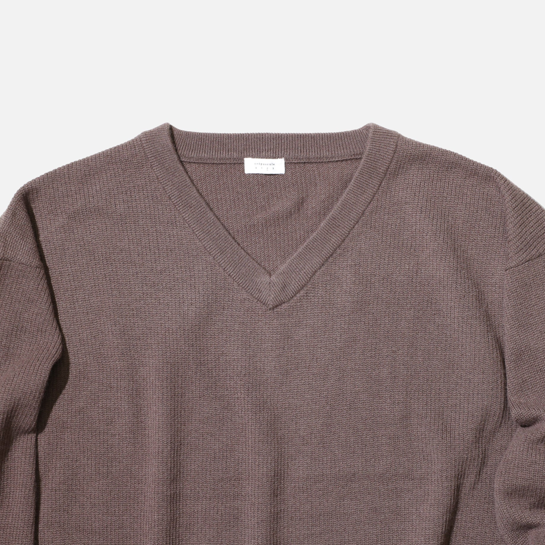 V NECK P/O (BROWN)