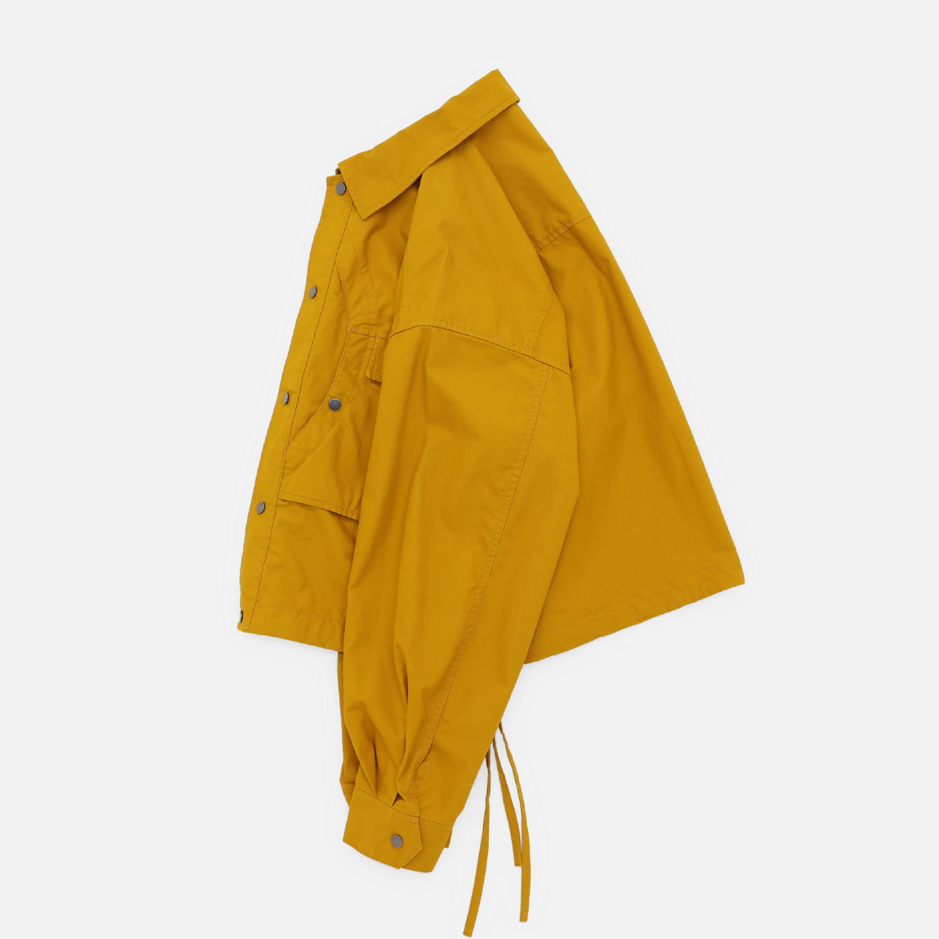 HALF MOON PK CROPPED SHIRT(MUSTARD)