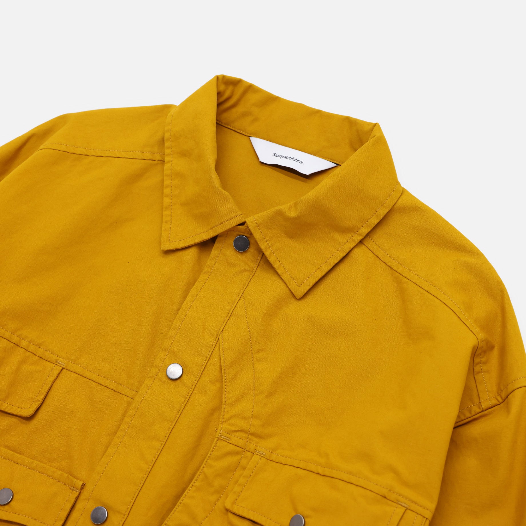 HALF MOON PK CROPPED SHIRT(MUSTARD)