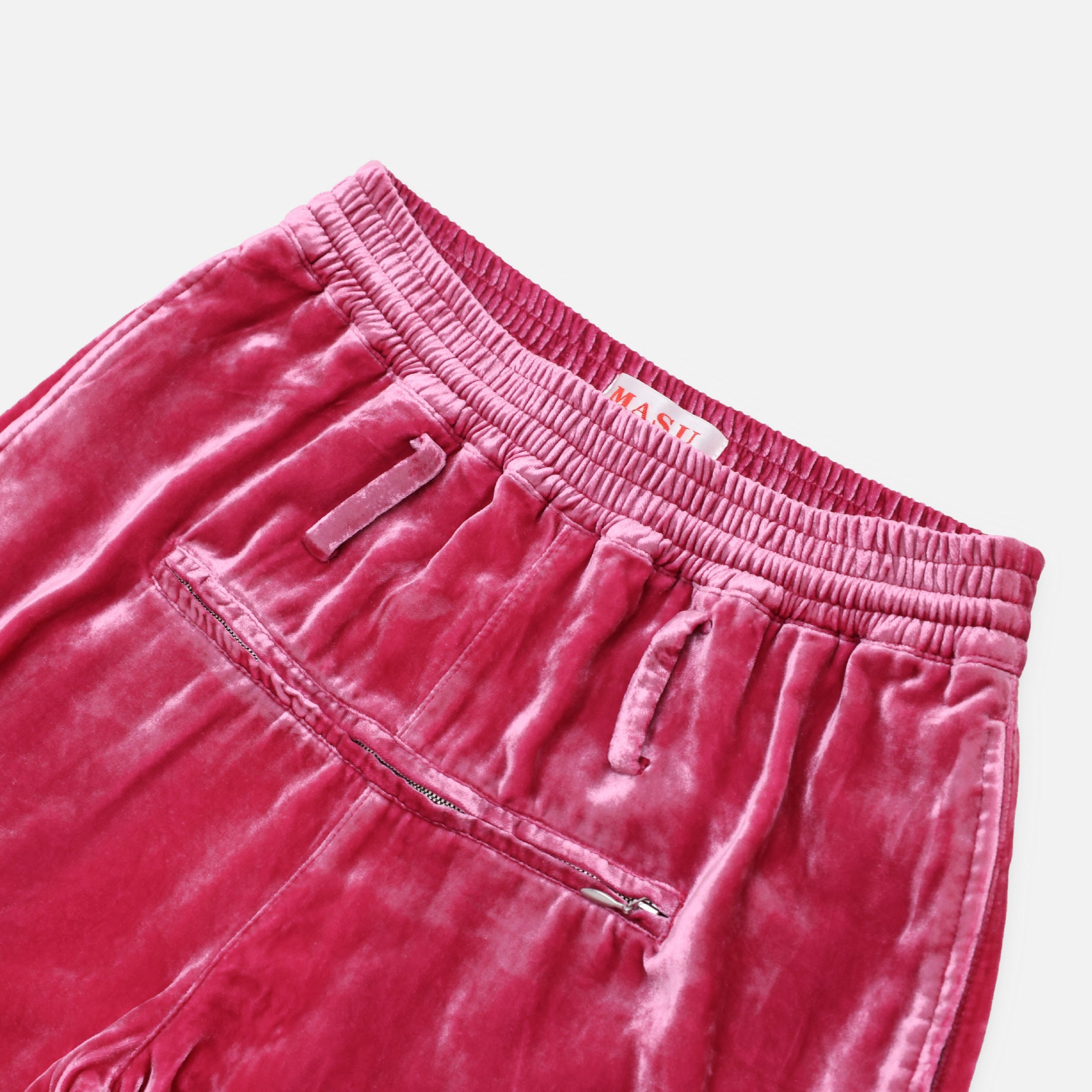 VELVET ZIPPER EASY PANTS(PINK)